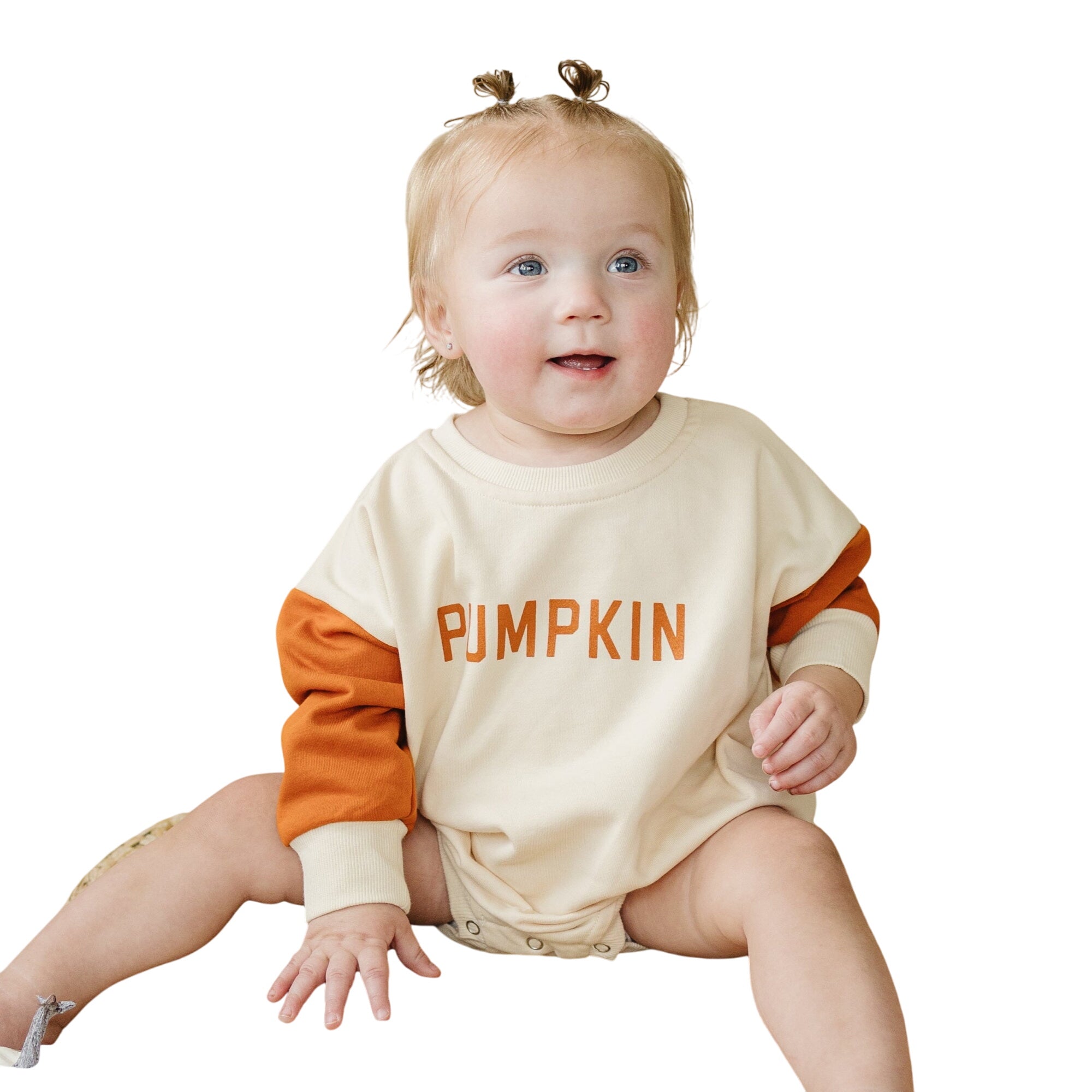 Colorblock 'pumpkin' Sweatshirt Romper