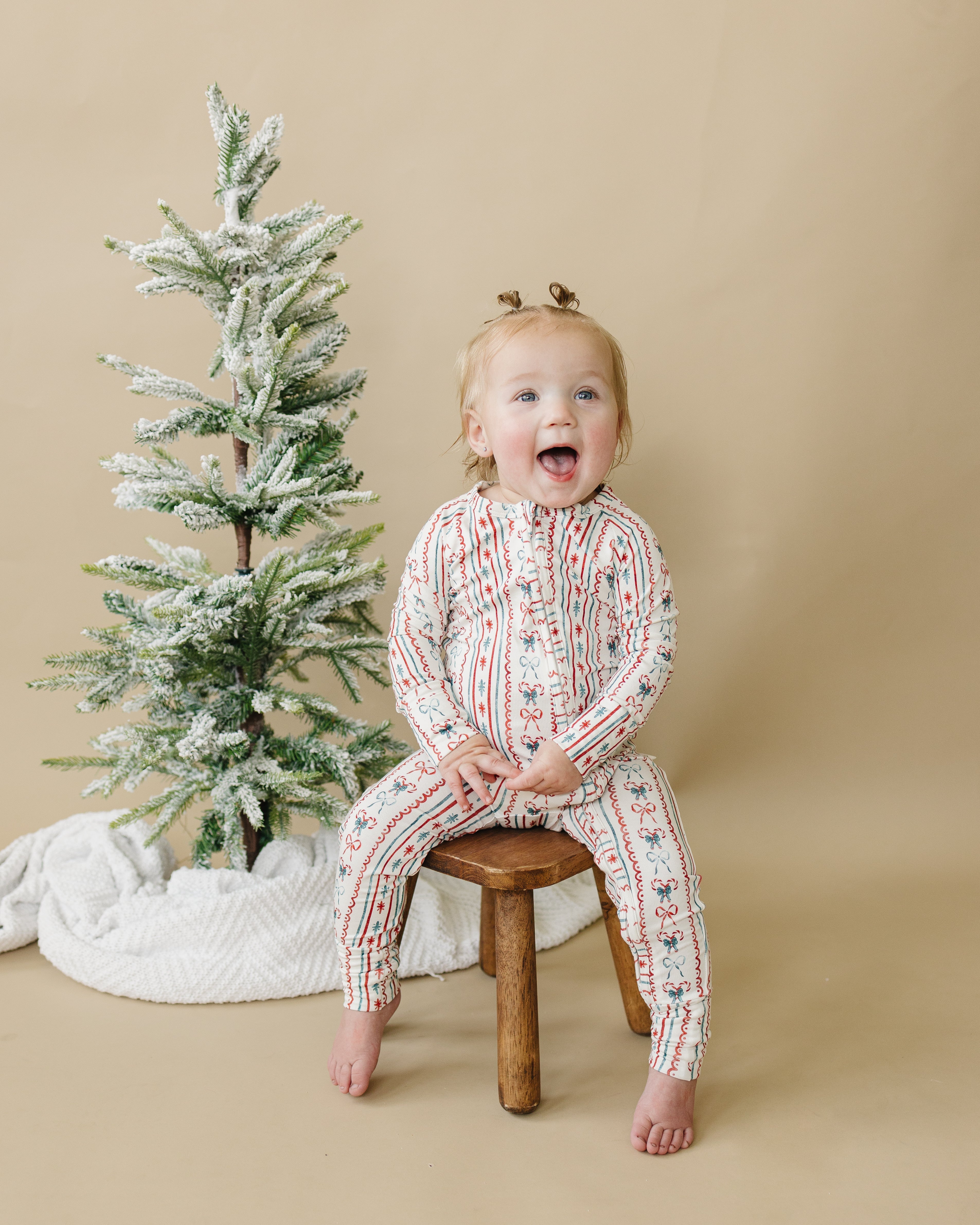 Candy Cane Lane Bamboo Zippy Pajamas
