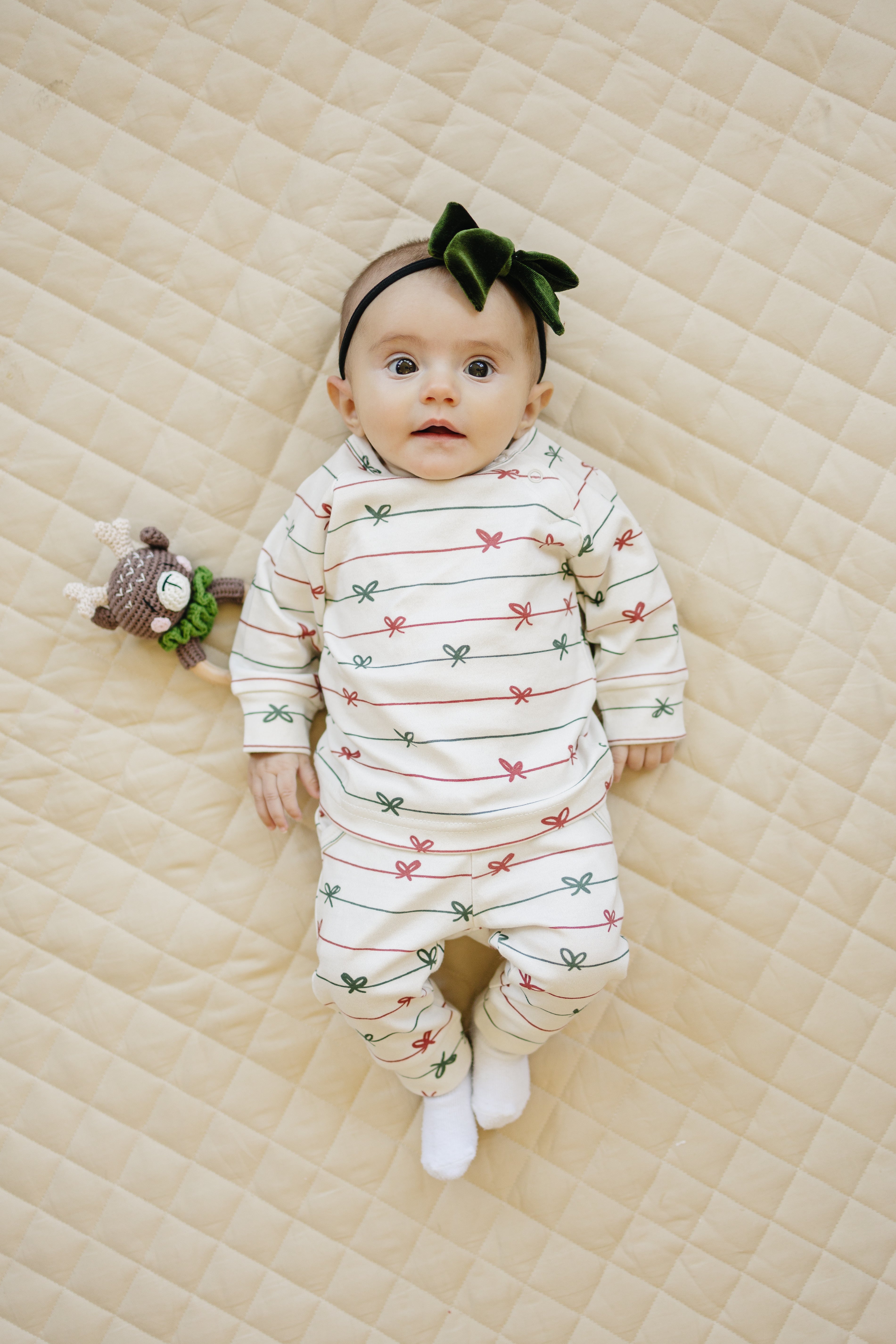 Tied With A Bow Christmas Organic Cotton Lounge Set