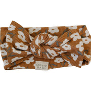 Mustard Floral Bamboo Head Wrap