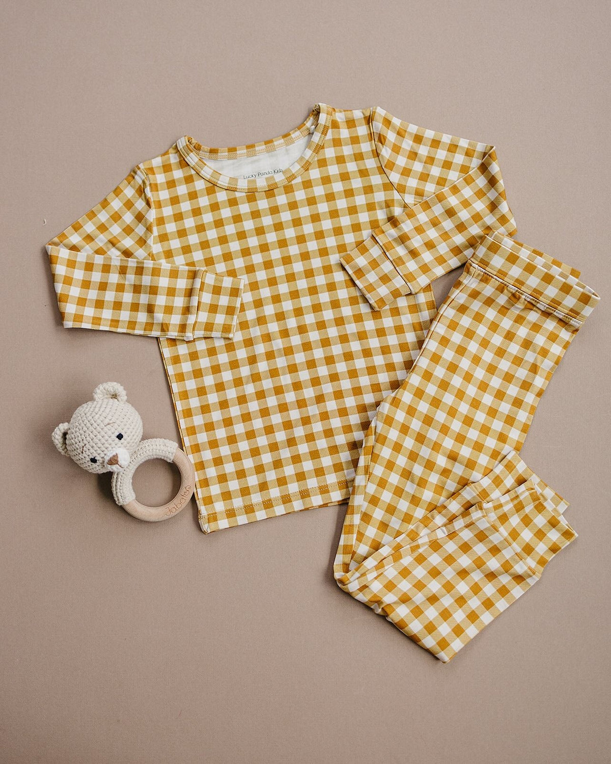 Bamboo Two Piece Set | Yellow Gingham