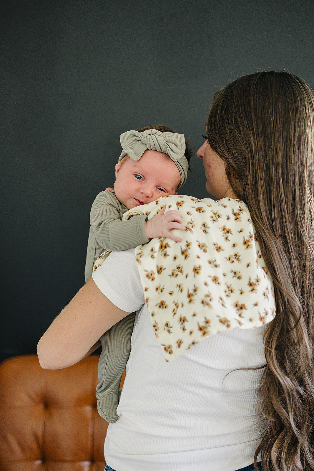 Autumn Bloom Muslin Burp Cloth