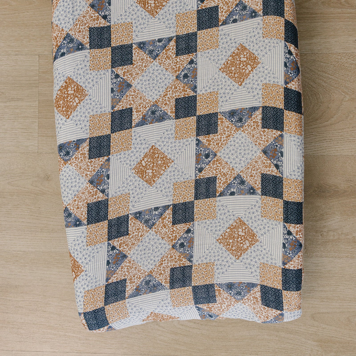 Patchwork Print Muslin Changing Pad Cover