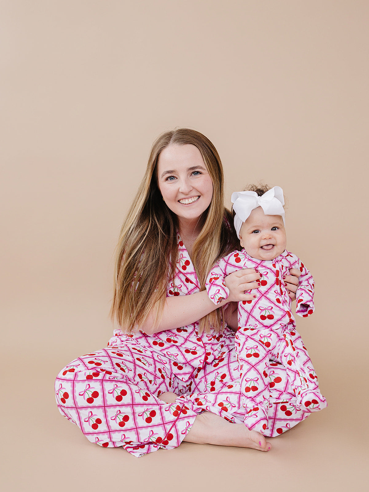 Bamboo Women's Button Up Set | Cherry Bow