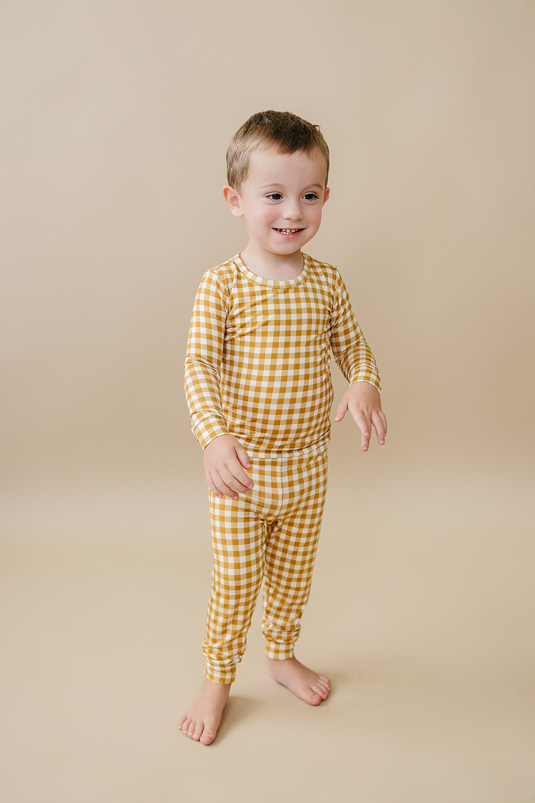 Bamboo Two Piece Set | Yellow Gingham