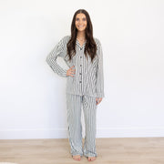 Adult Green Stripe Lounge Set