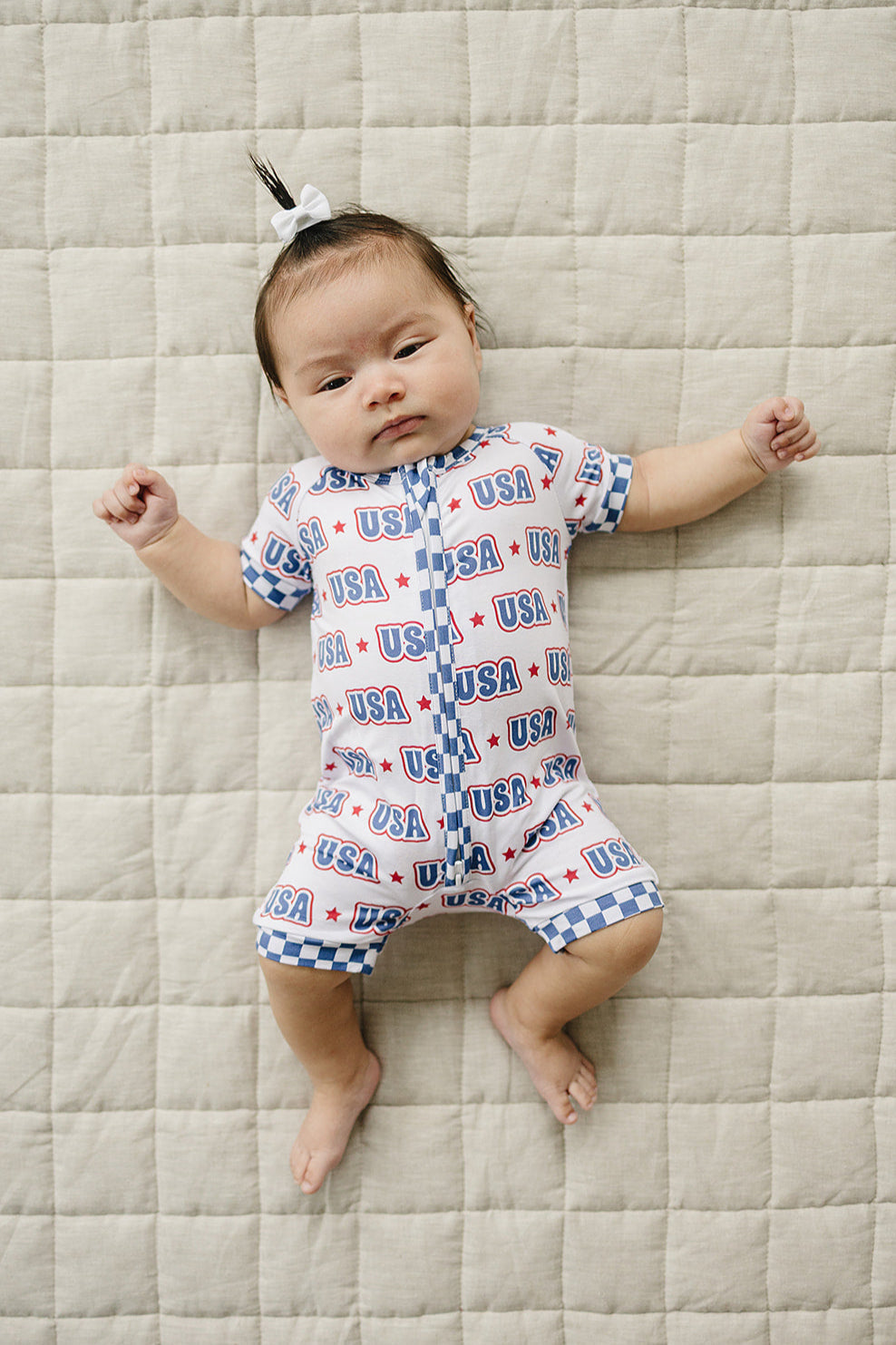 Bamboo Shorty Romper | Usa