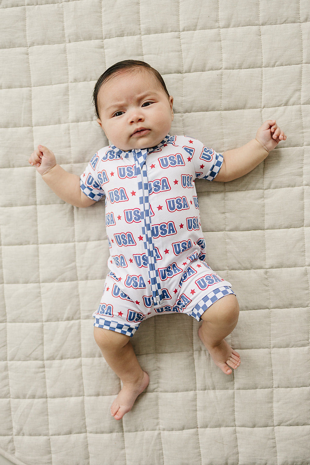 Bamboo Shorty Romper | Usa