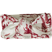 Holiday Toile Ribbed Bamboo Head Wrap