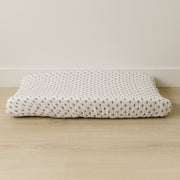 Cream Berry Muslin Changing Pad Cover