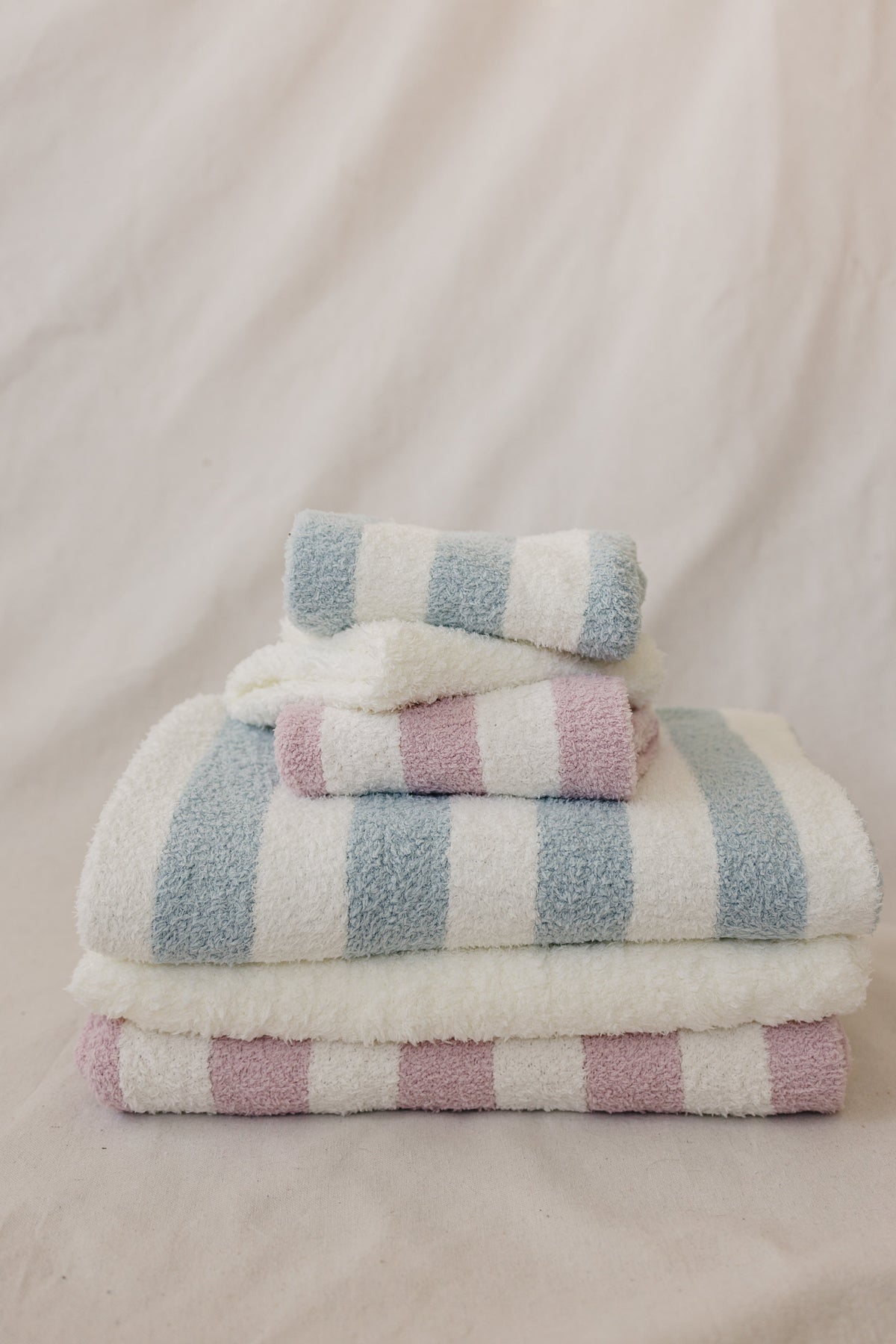 Pink Stripe Plush Blanket