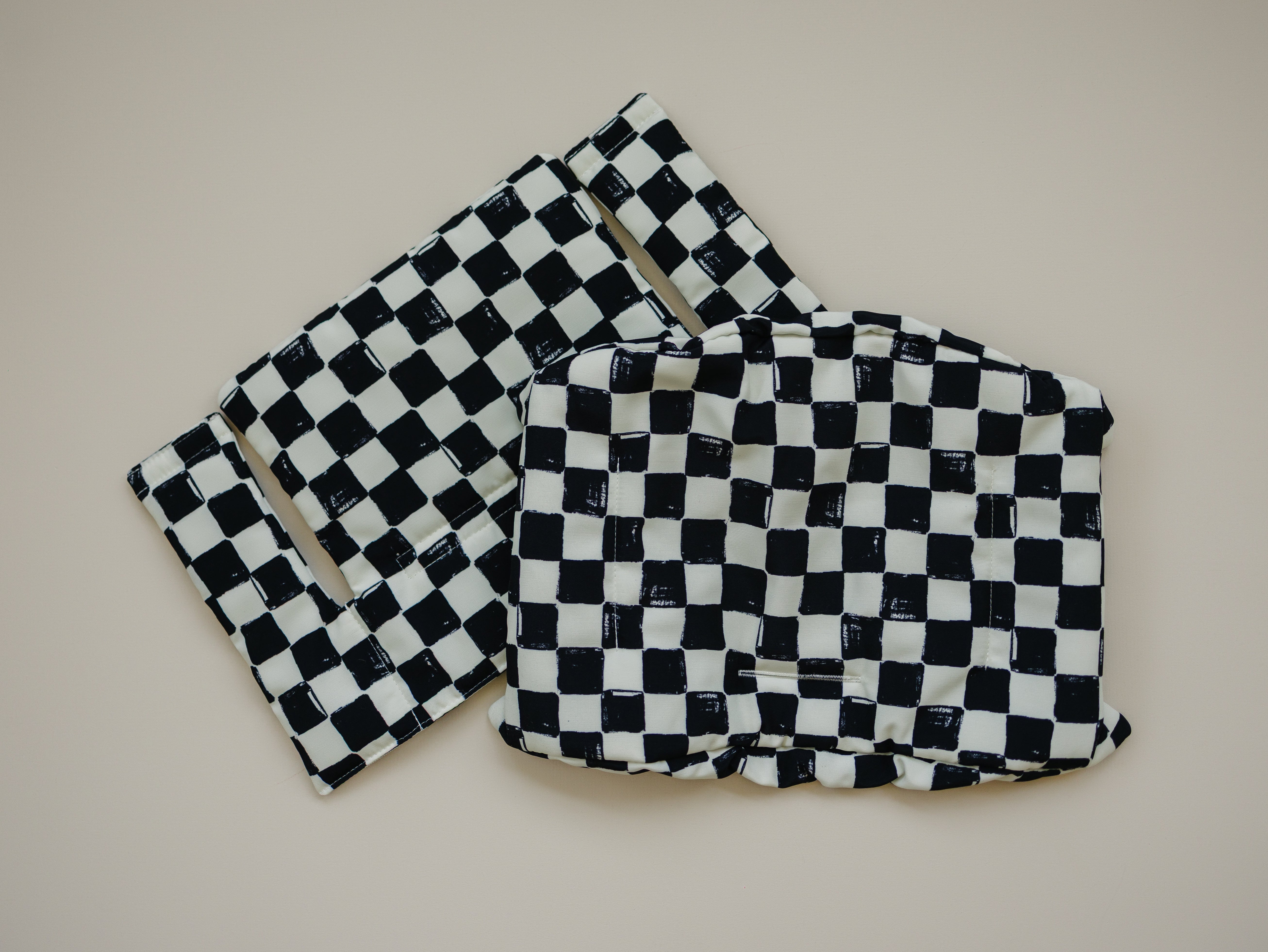 Black & White Checkered Cushion For The Stokke Tripp Trapp Highchair