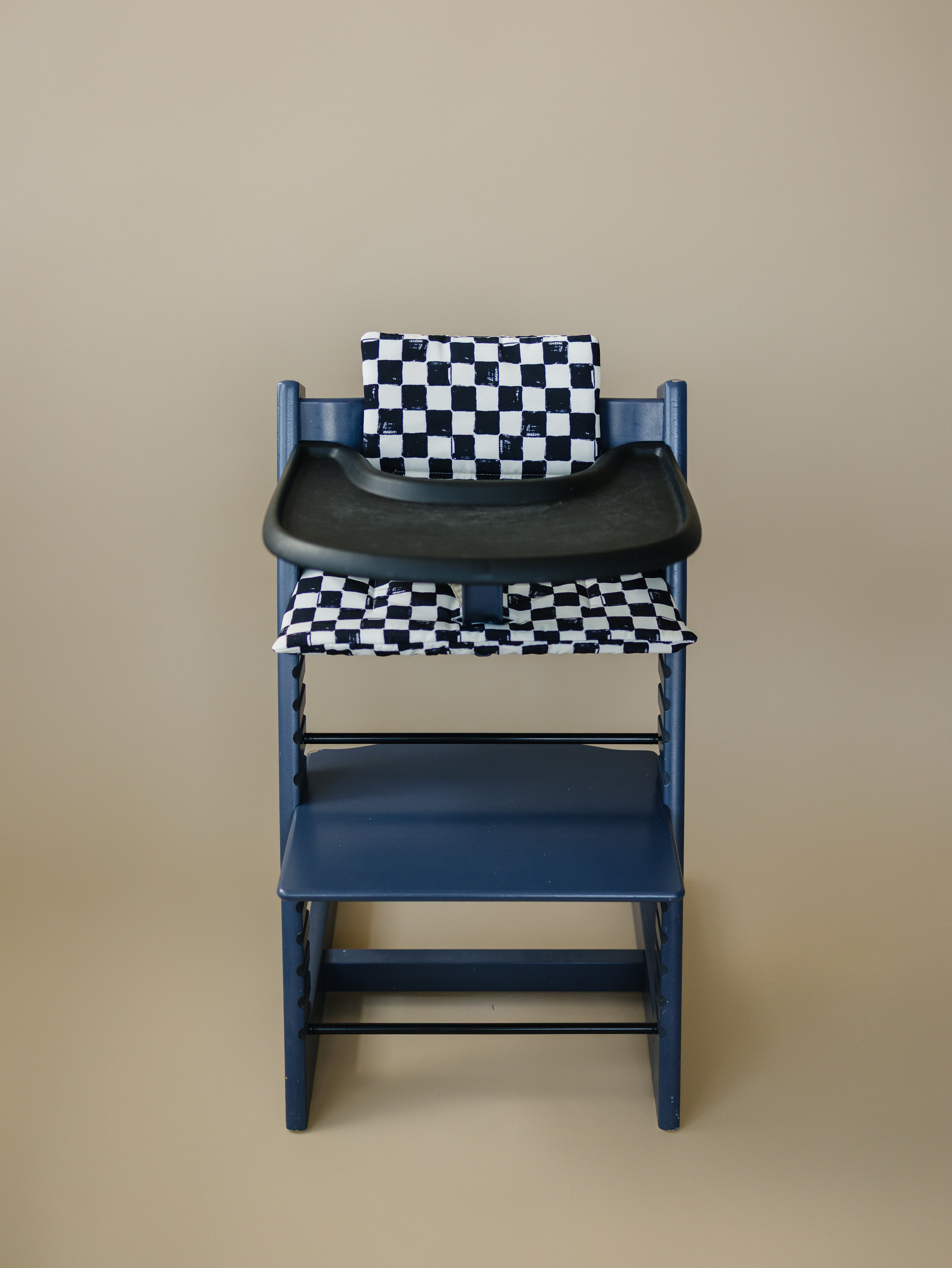Black & White Checkered Cushion For The Stokke Tripp Trapp Highchair