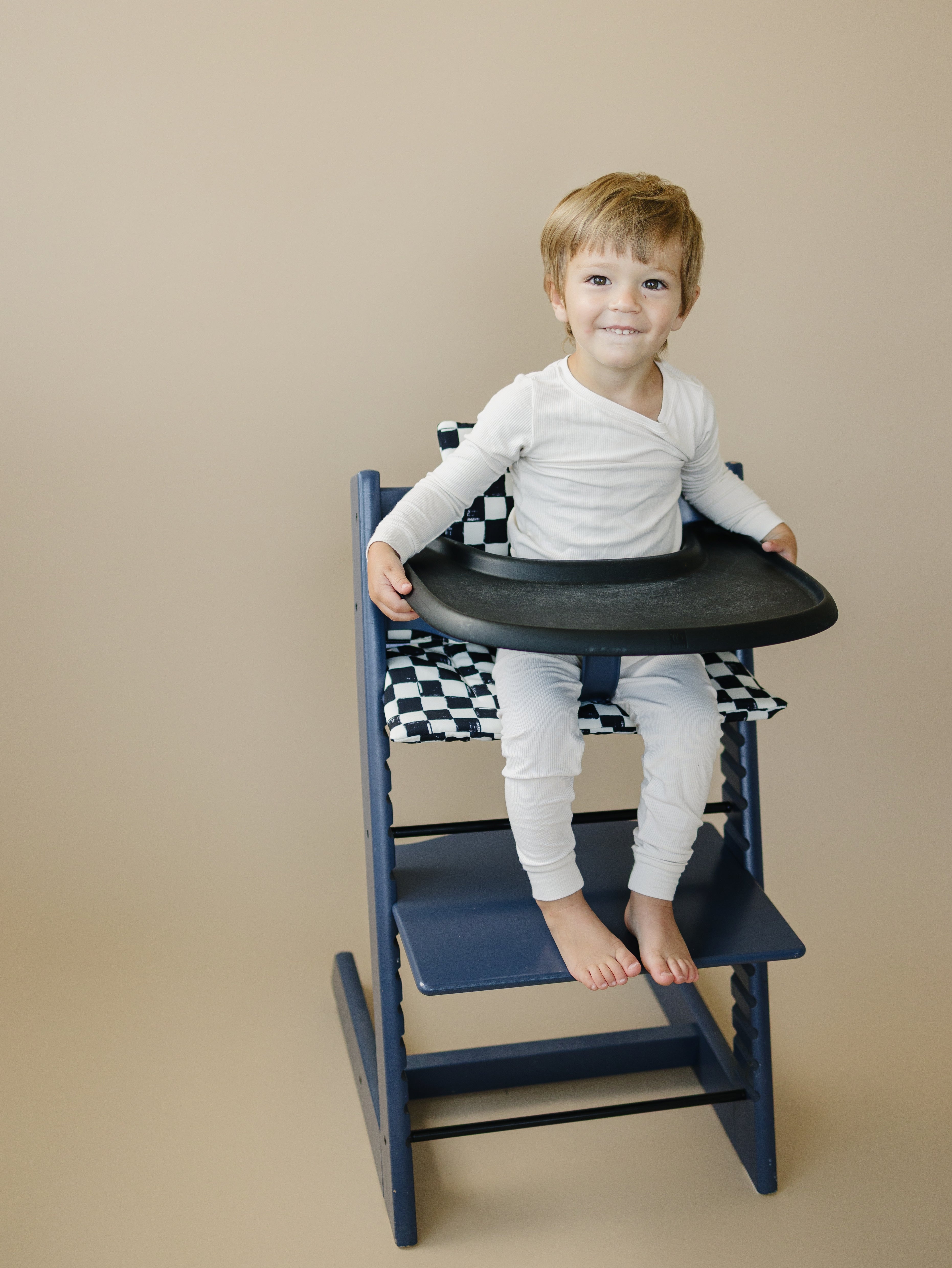 Black & White Checkered Cushion For The Stokke Tripp Trapp Highchair