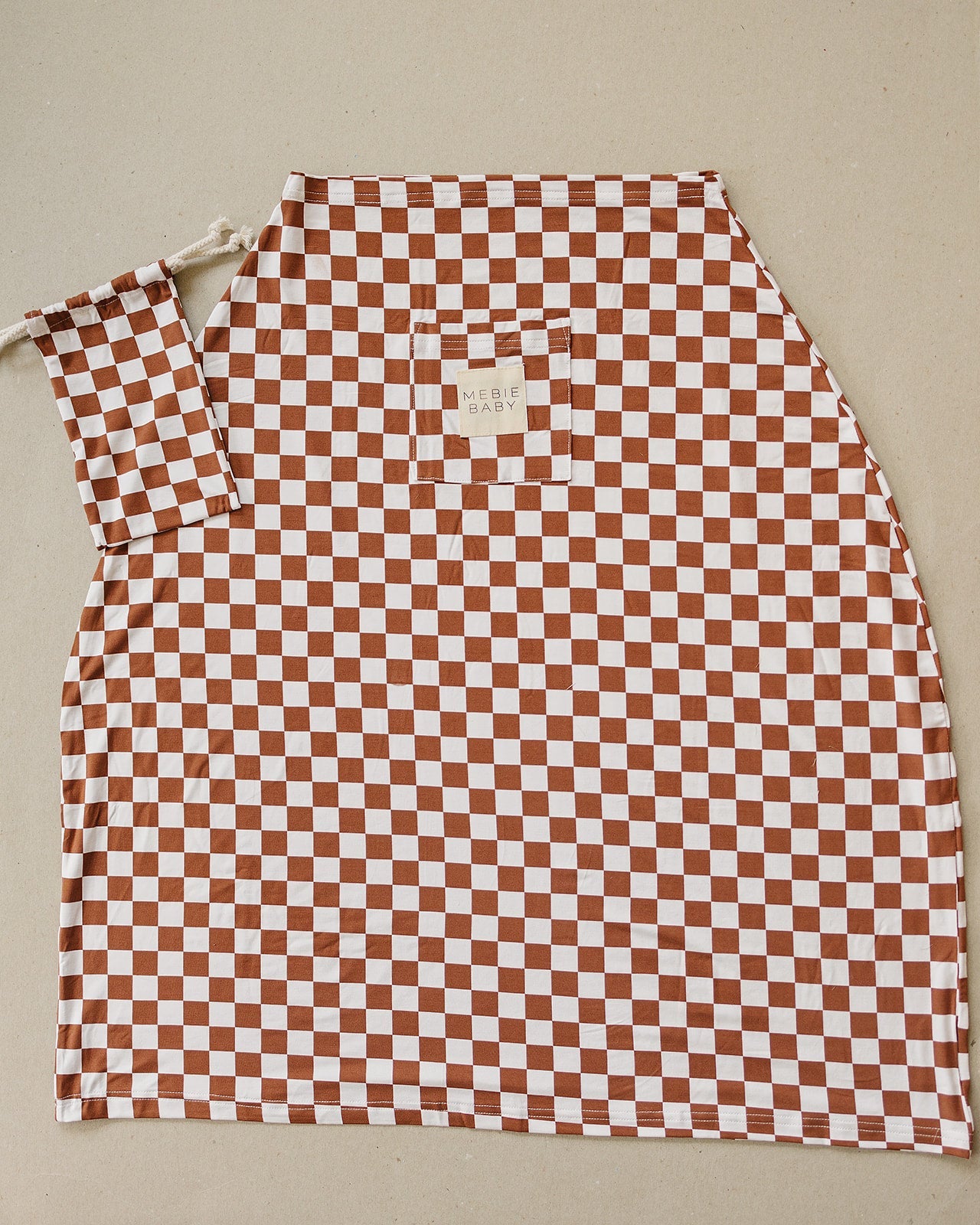 Rust Checkered Bamboo Multi-use Cover