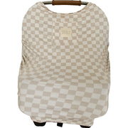 Taupe Checkered Bamboo Multi-use Cover