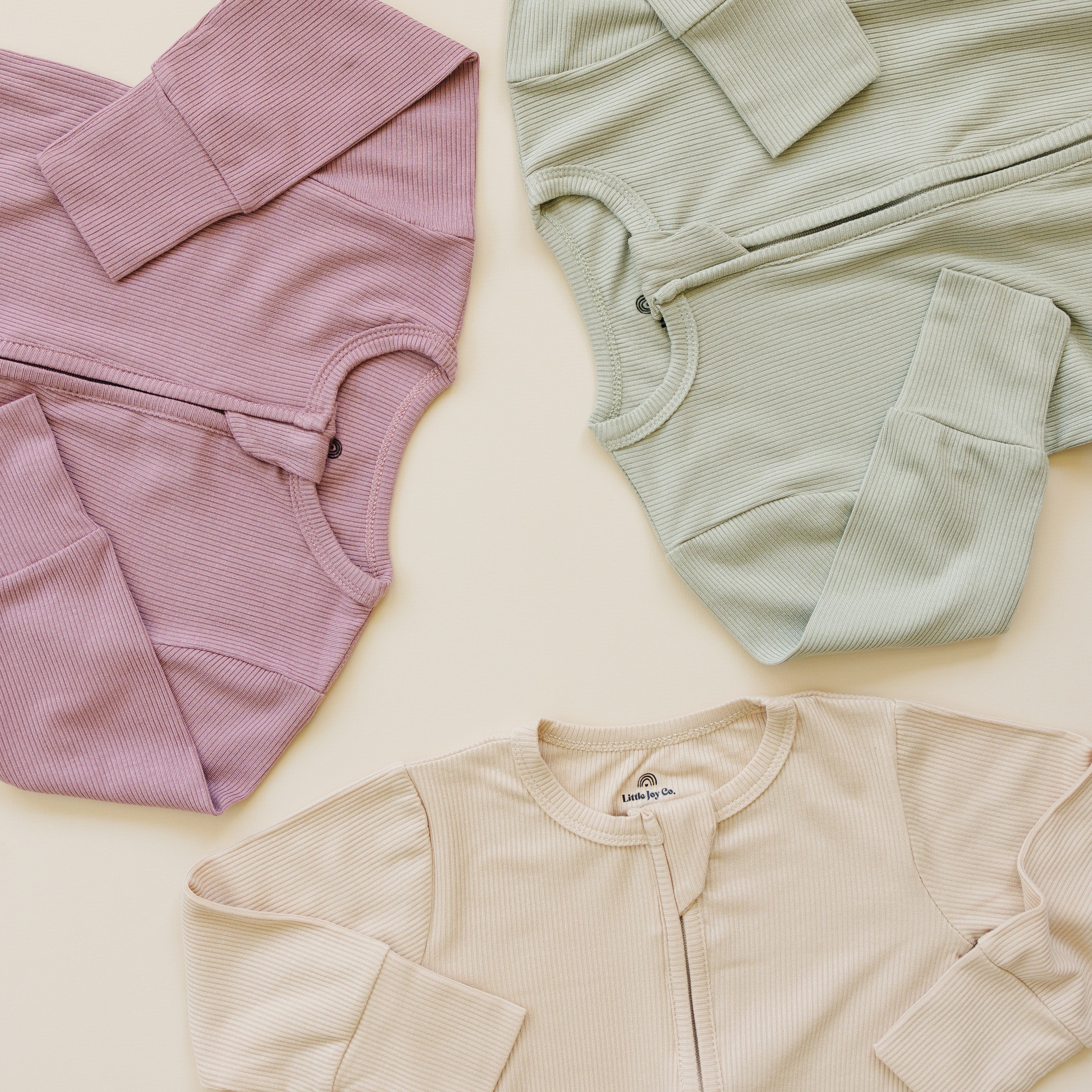 Solid Ribbed Bamboo Zippy Romper - More Colors