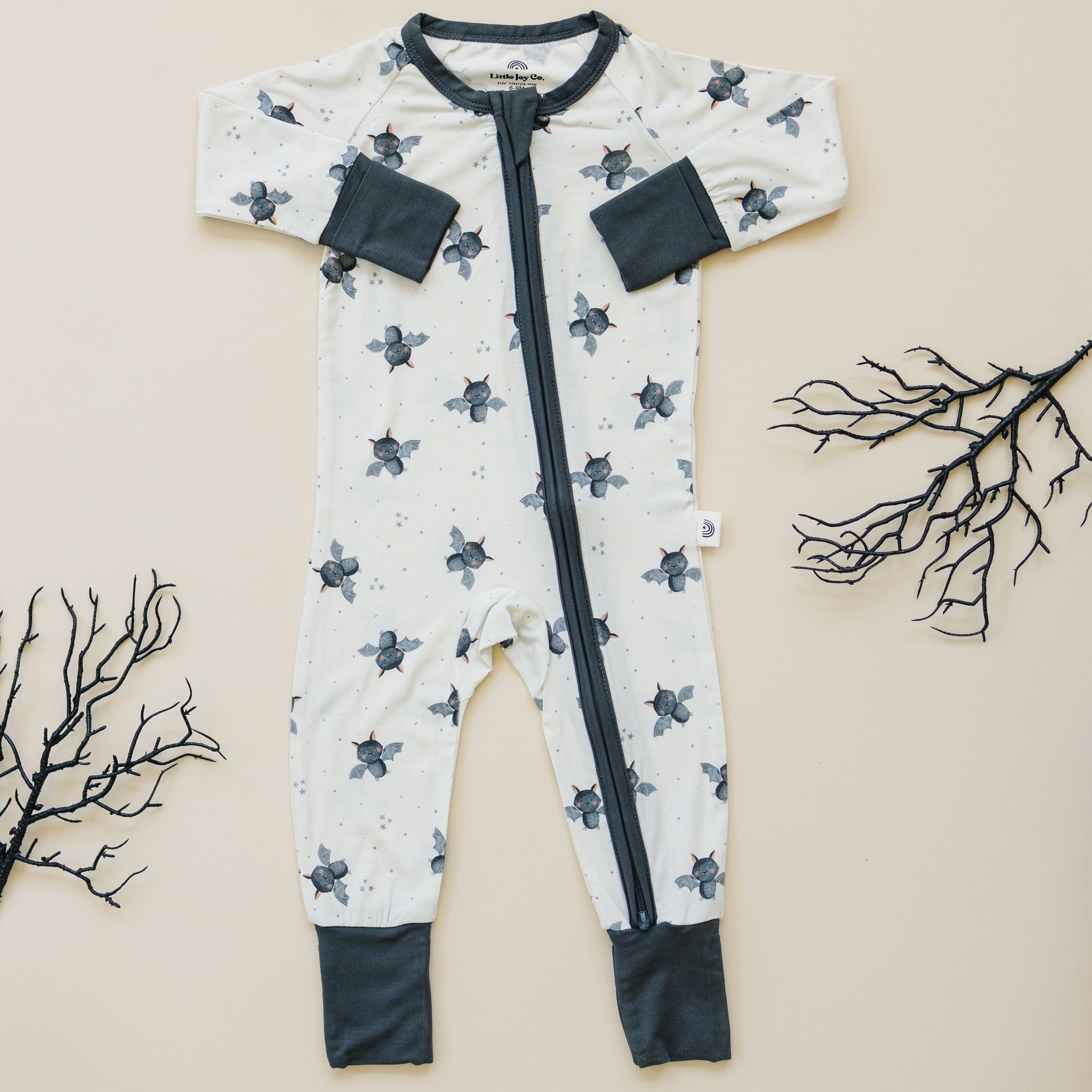 Batty For Bedtime Bamboo Zippy Romper *newborn Only