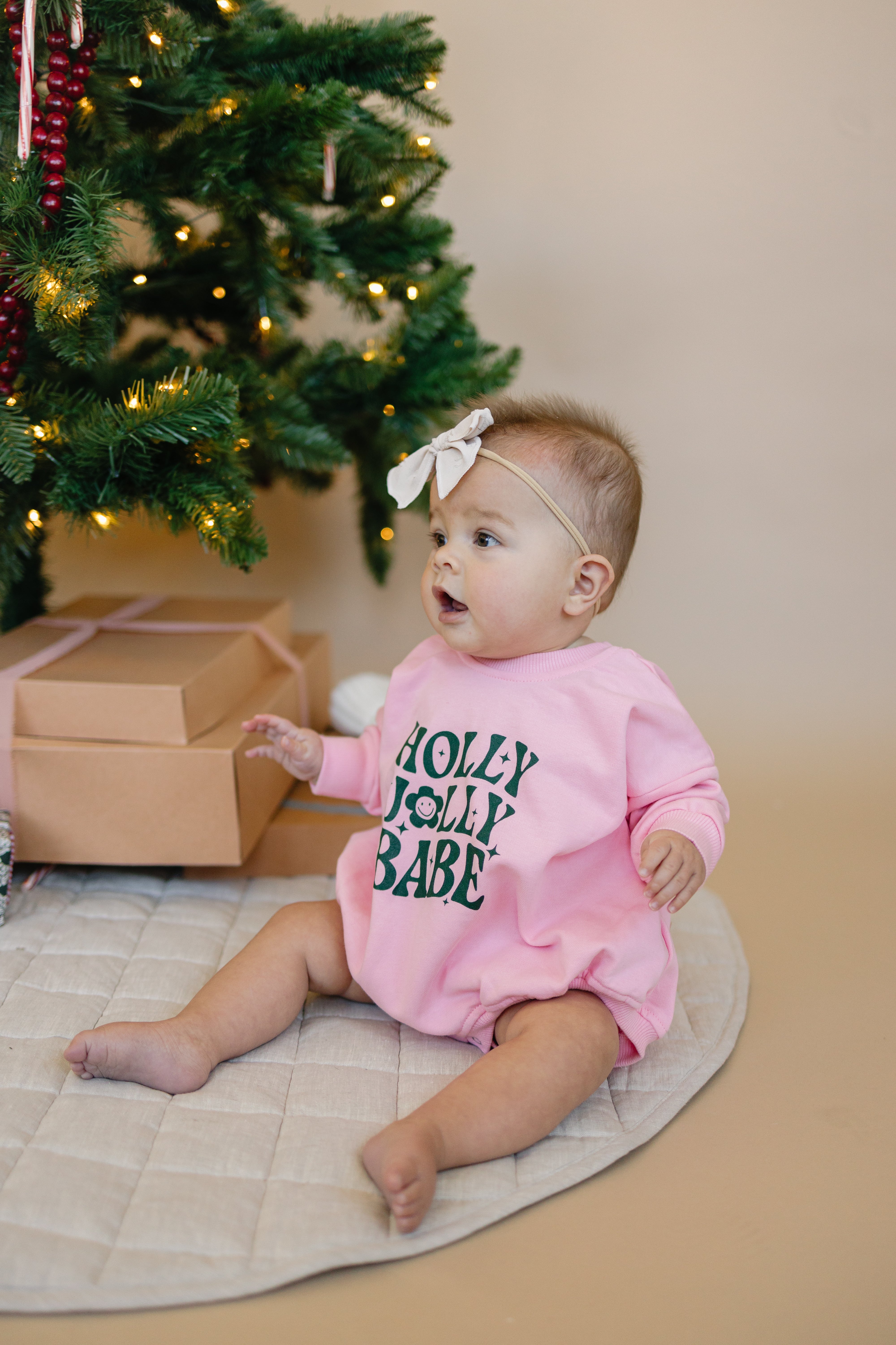 Holly Jolly Babe Christmas Sweatshirt Romper