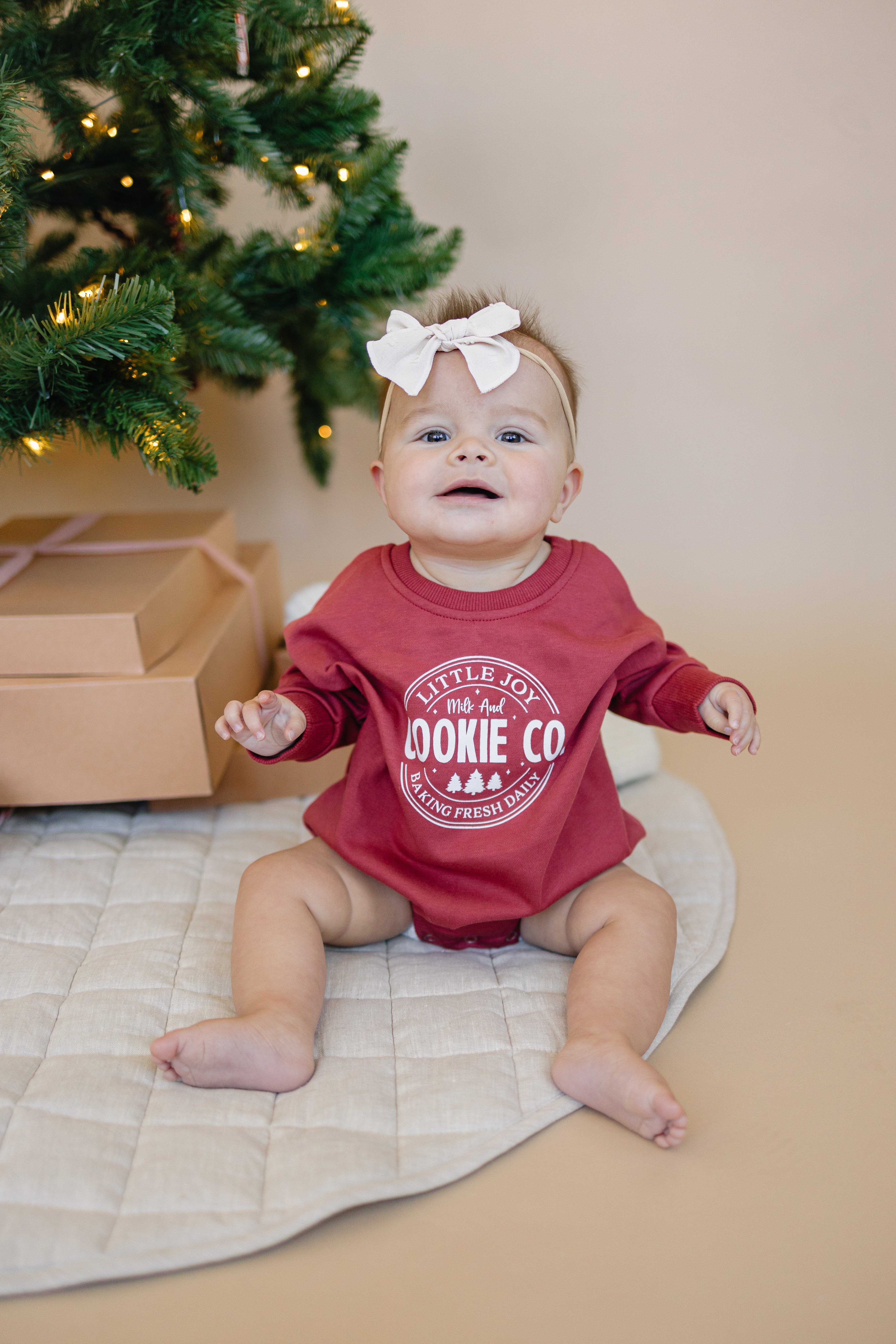 kie Co. Christmas Sweatshirt Romper