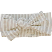 Taupe Stripe Ribbed Bamboo Head Wrap