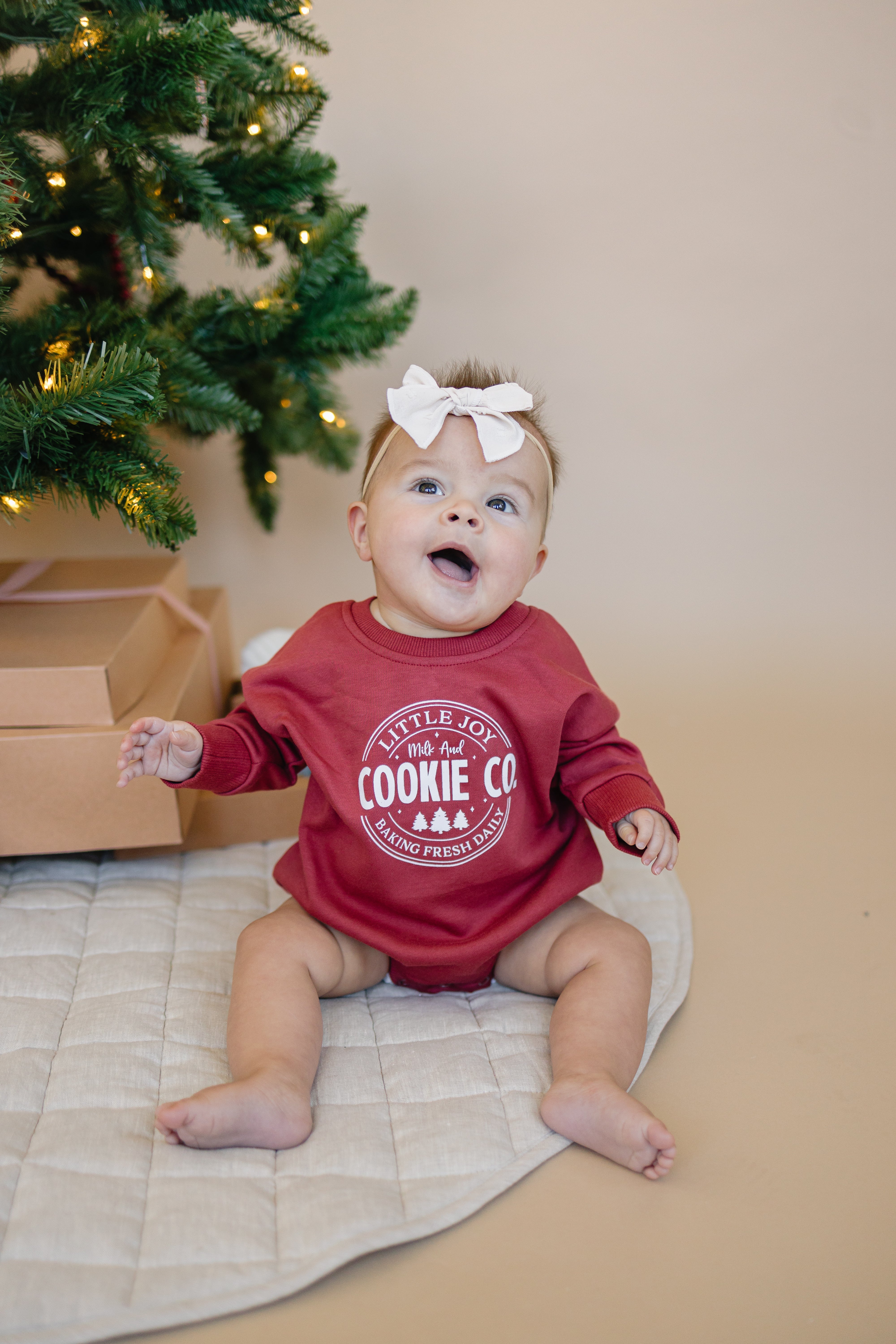 kie Co. Christmas Sweatshirt Romper