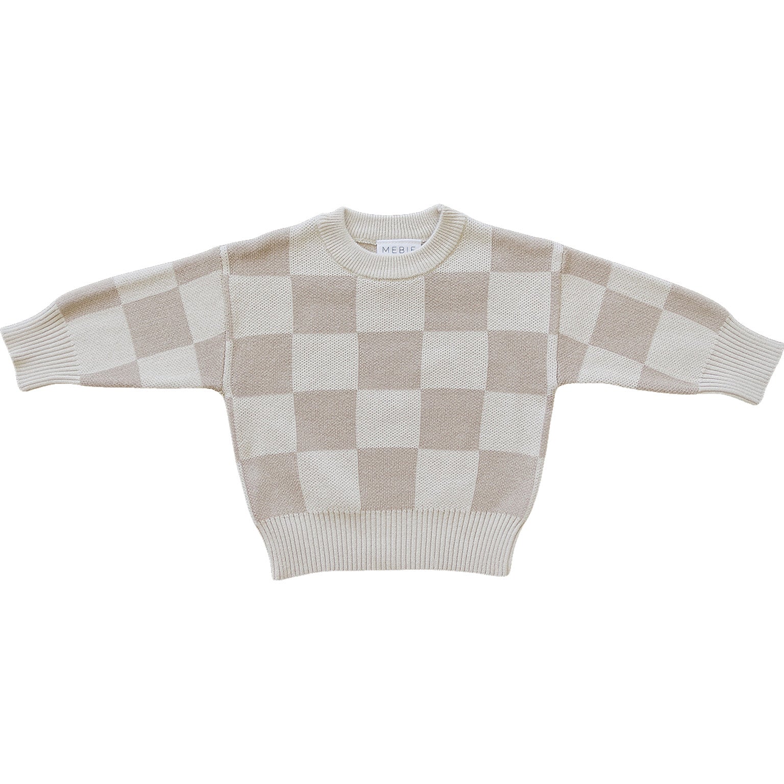 Checkered Knit Sweater