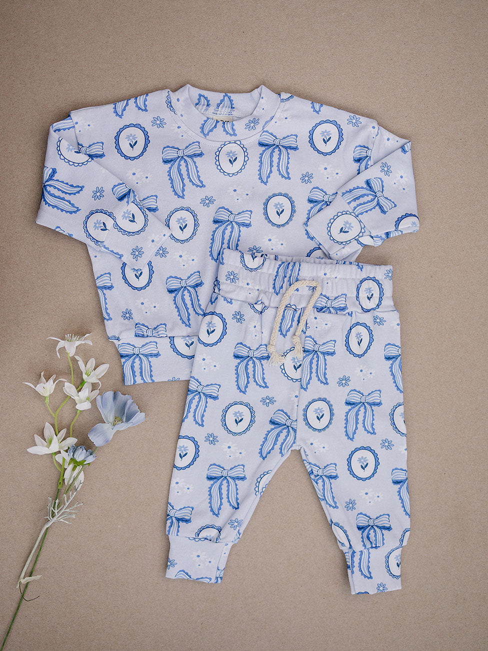Jogger Set | Blue Bow