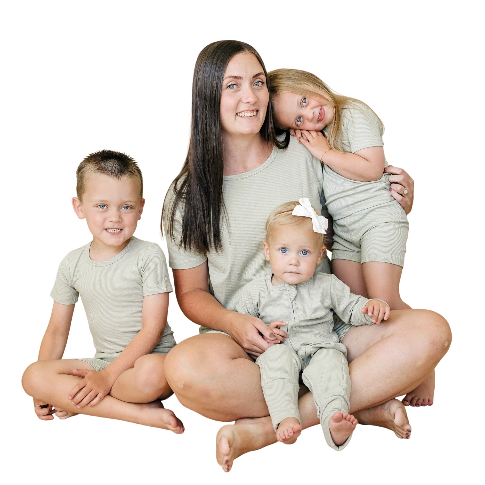 Women's Ribbed Bamboo Pajama Top & Bottoms - Sold As Separates