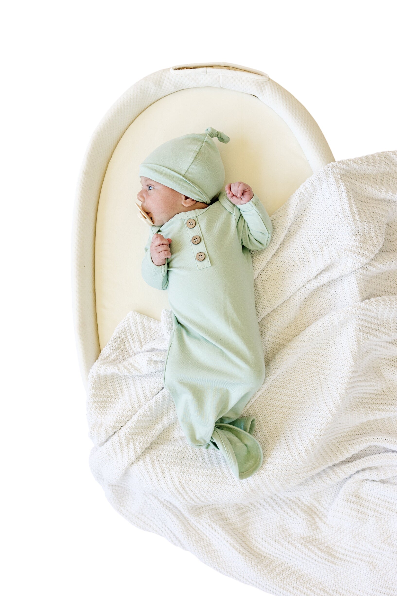 Newborn Bamboo Gown & Hat Set