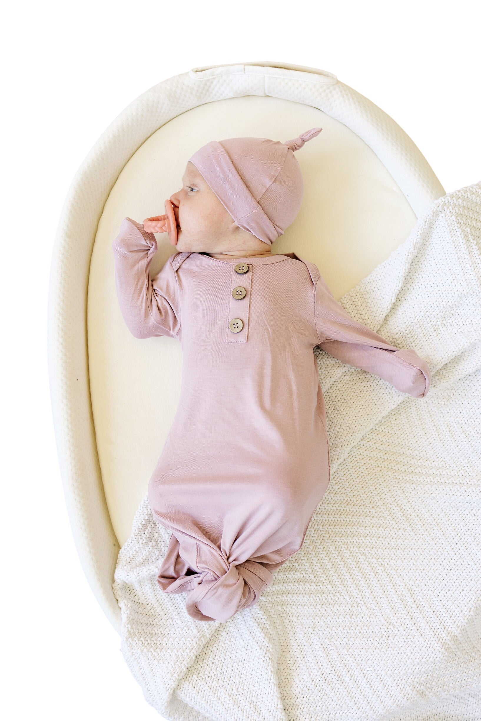 Newborn Bamboo Gown & Hat Set