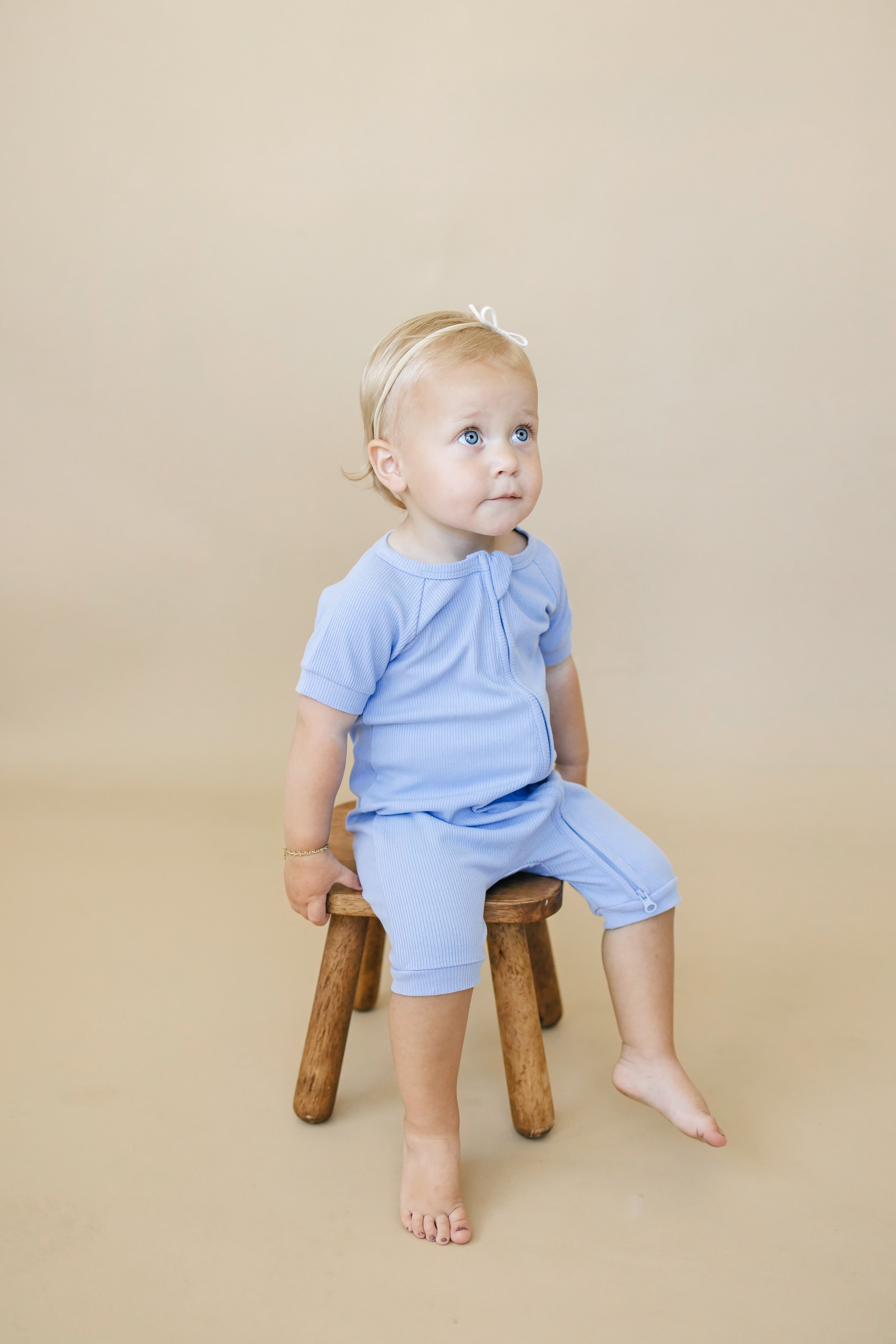 Solid Ribbed Bamboo Shorty Romper  - More Colors