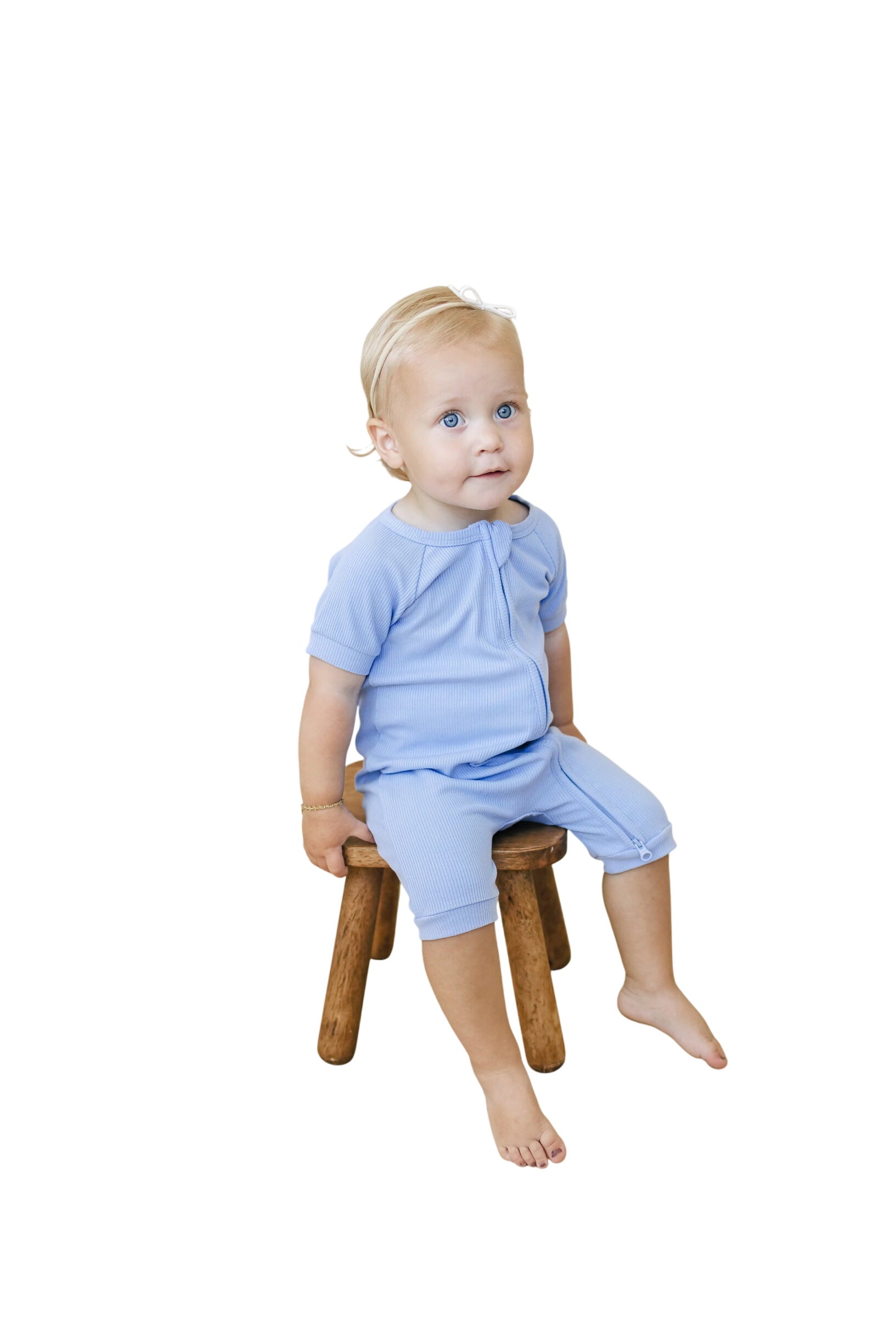 Solid Ribbed Bamboo Shorty Romper  - More Colors