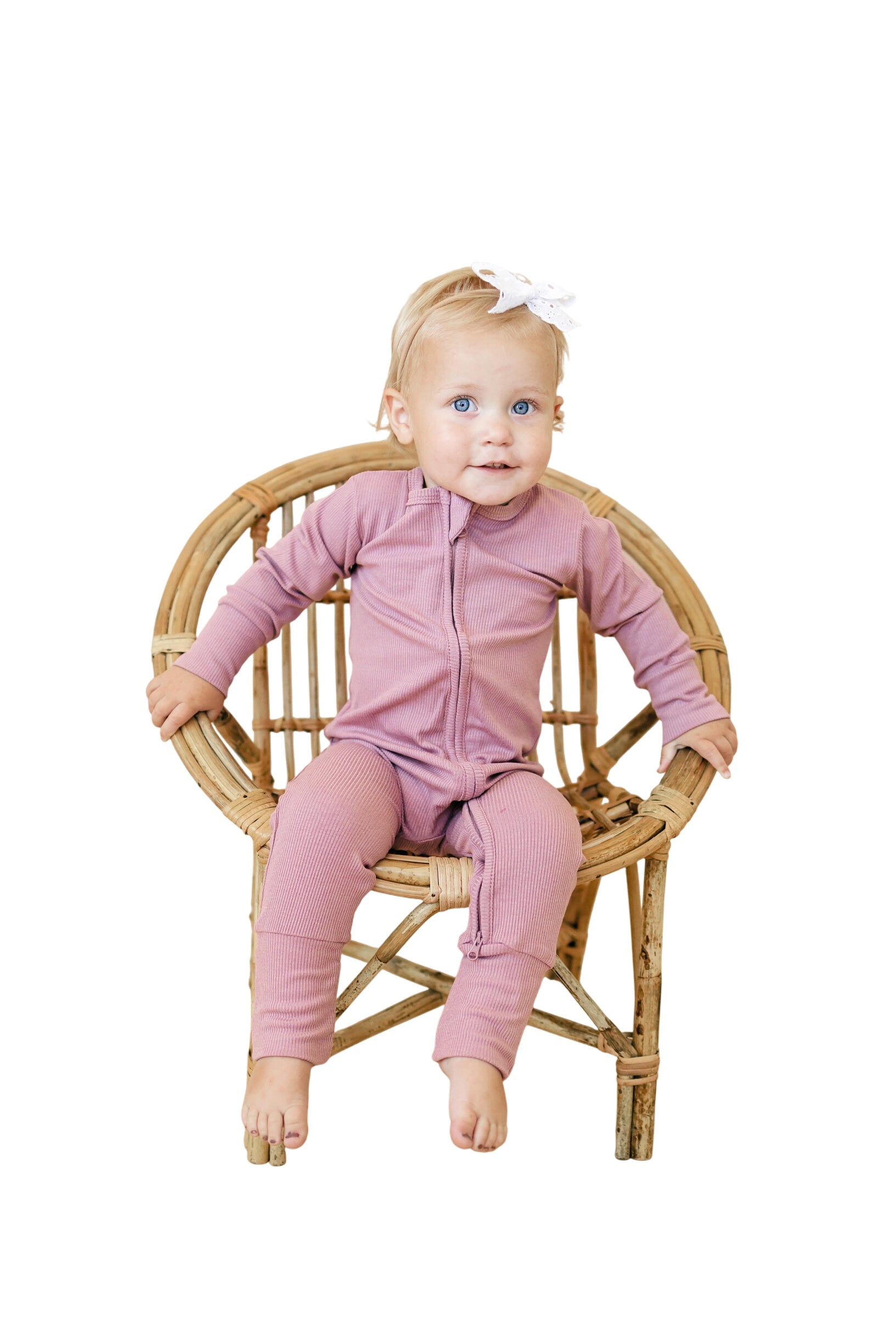 Solid Ribbed Bamboo Zippy Romper - More Colors