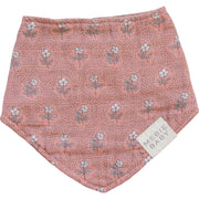 Vintage Pink Floral Classic Muslin Bib