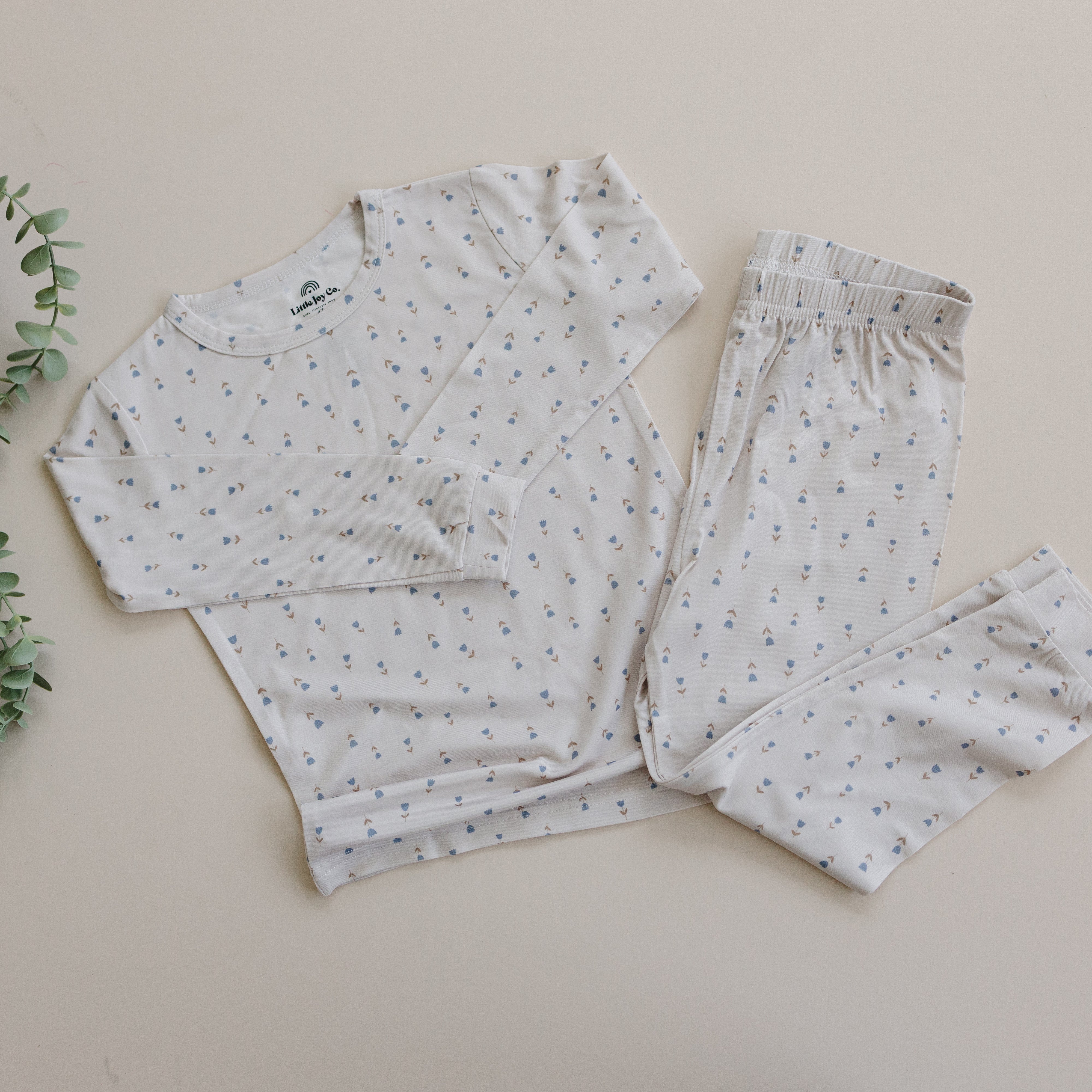 Tiny Tulips 2pc Bamboo Pajama Set