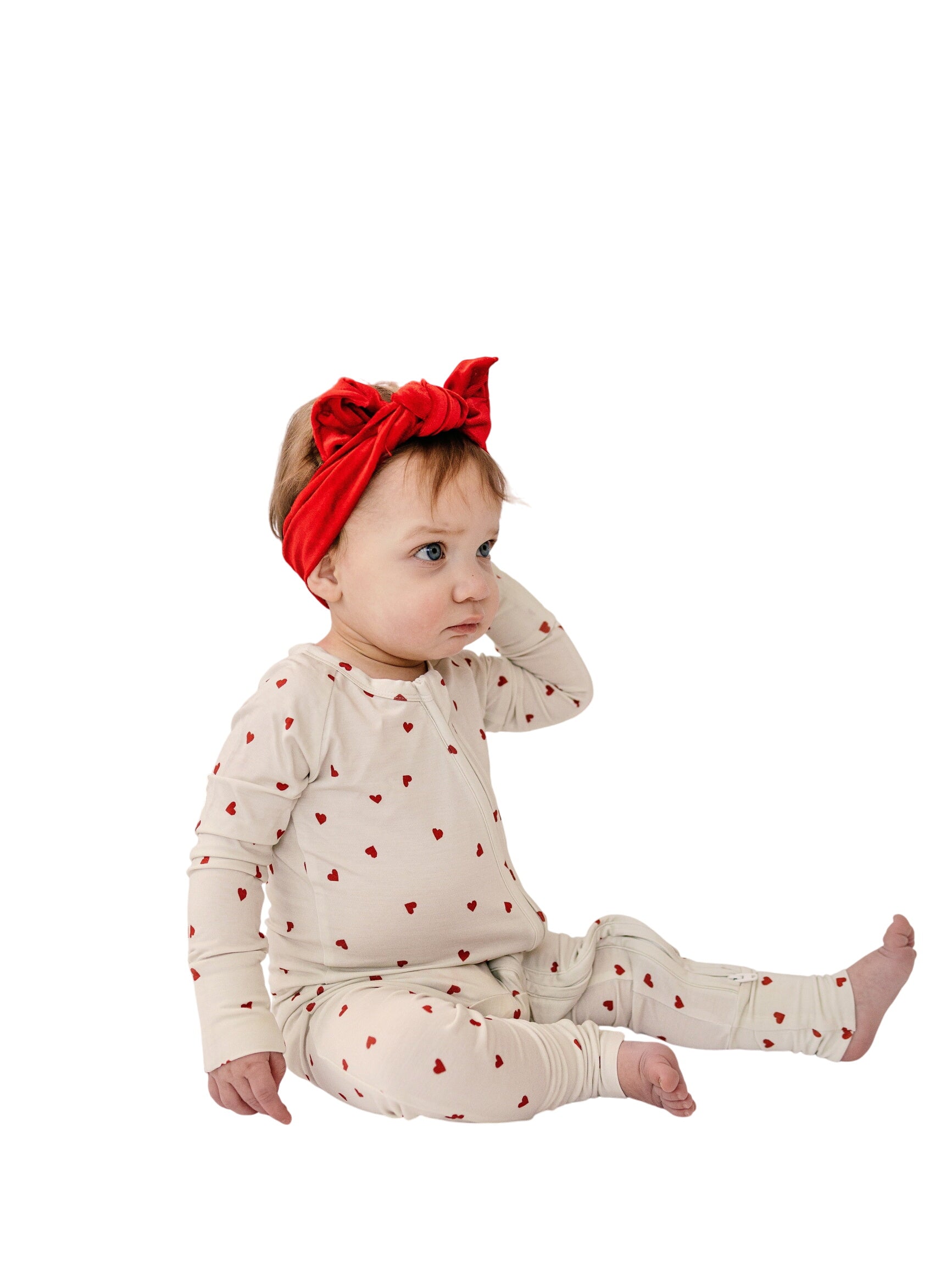 Tiny Hearts Bamboo Zippy Romper