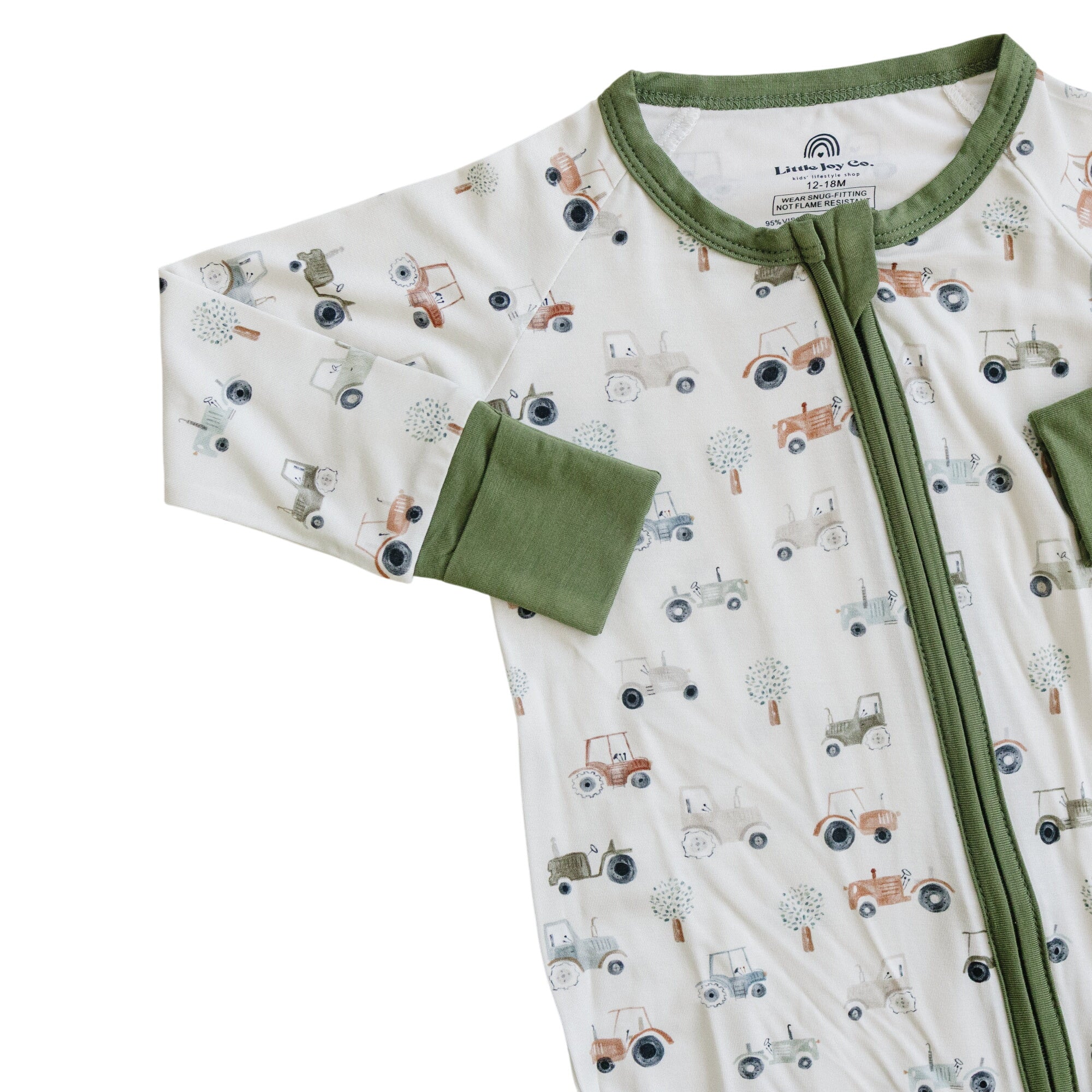 Tiny Tractors Bamboo Zippy Romper