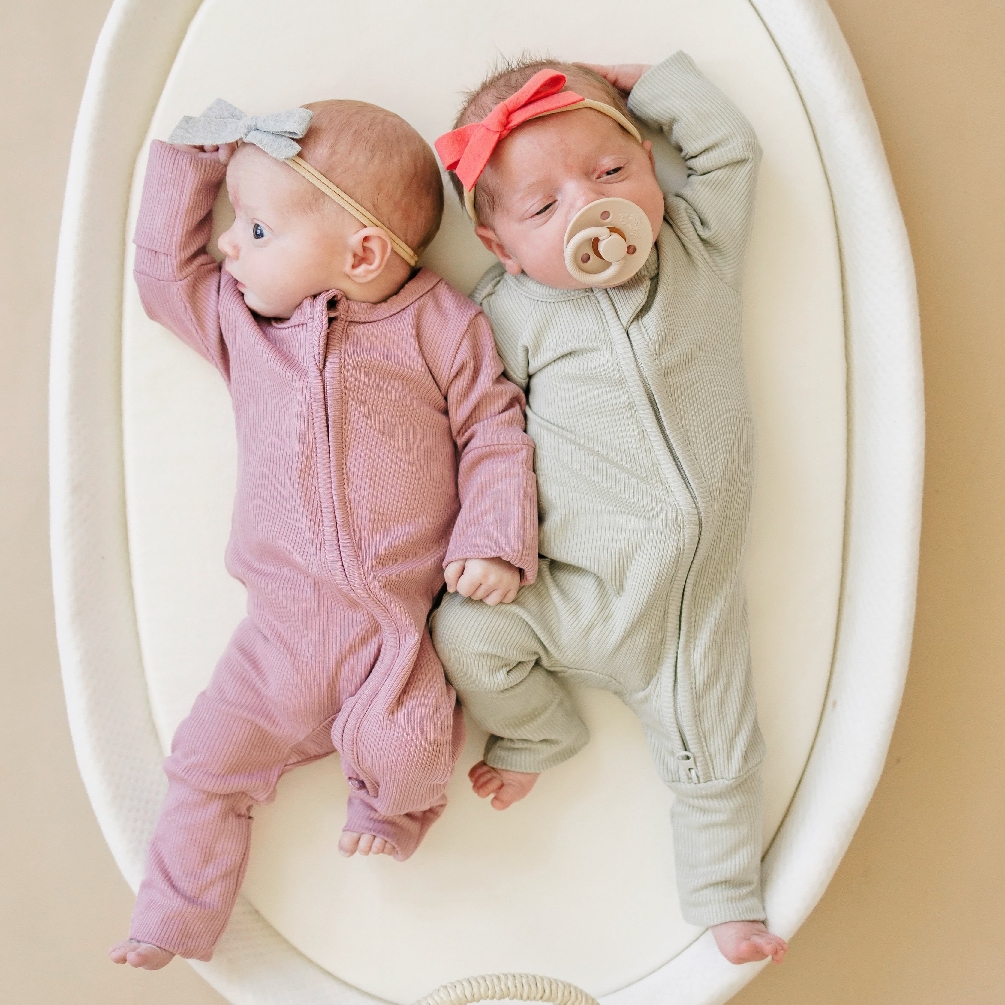 Solid Ribbed Bamboo Zippy Romper - More Colors