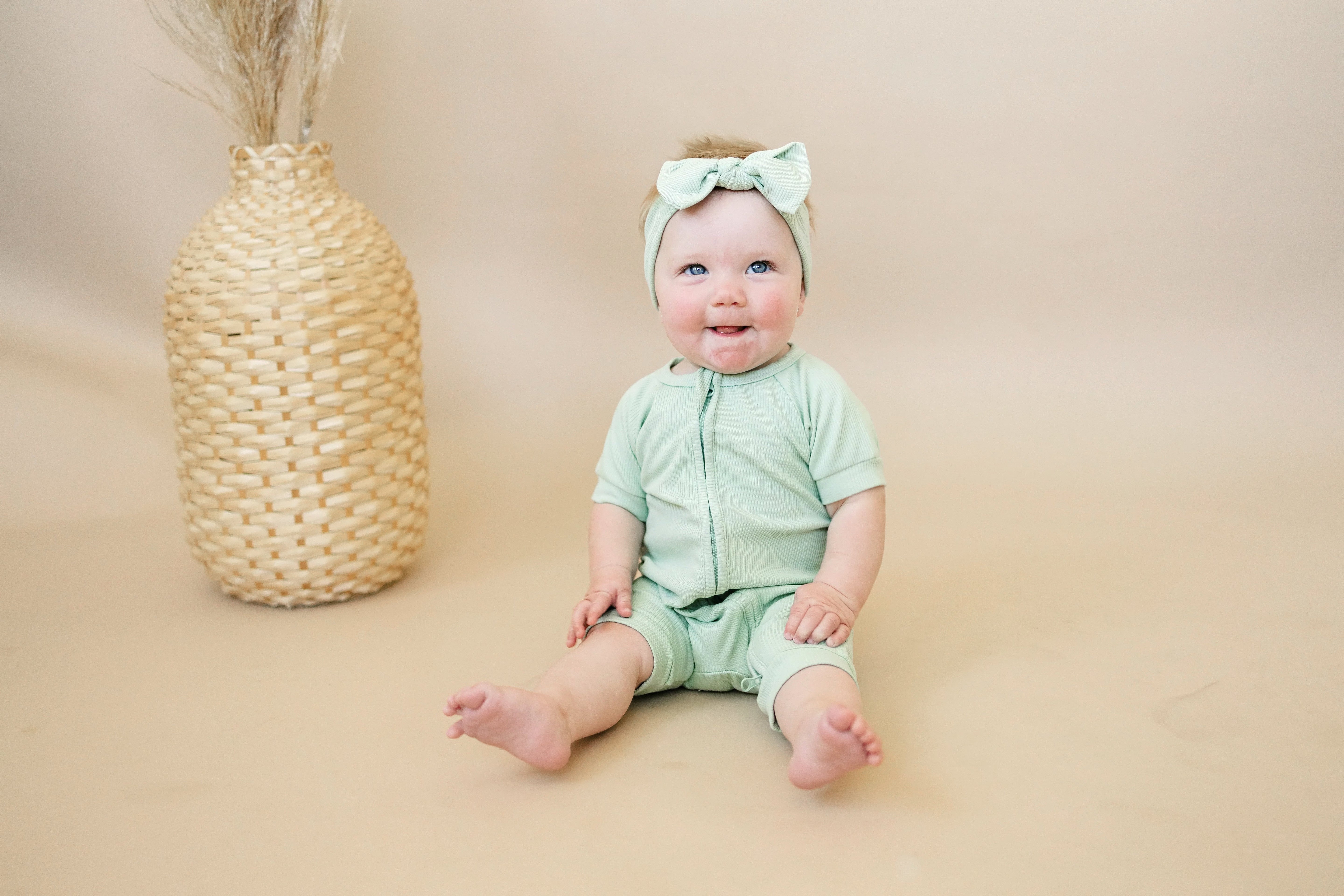 Solid Ribbed Bamboo Shorty Romper  - More Colors