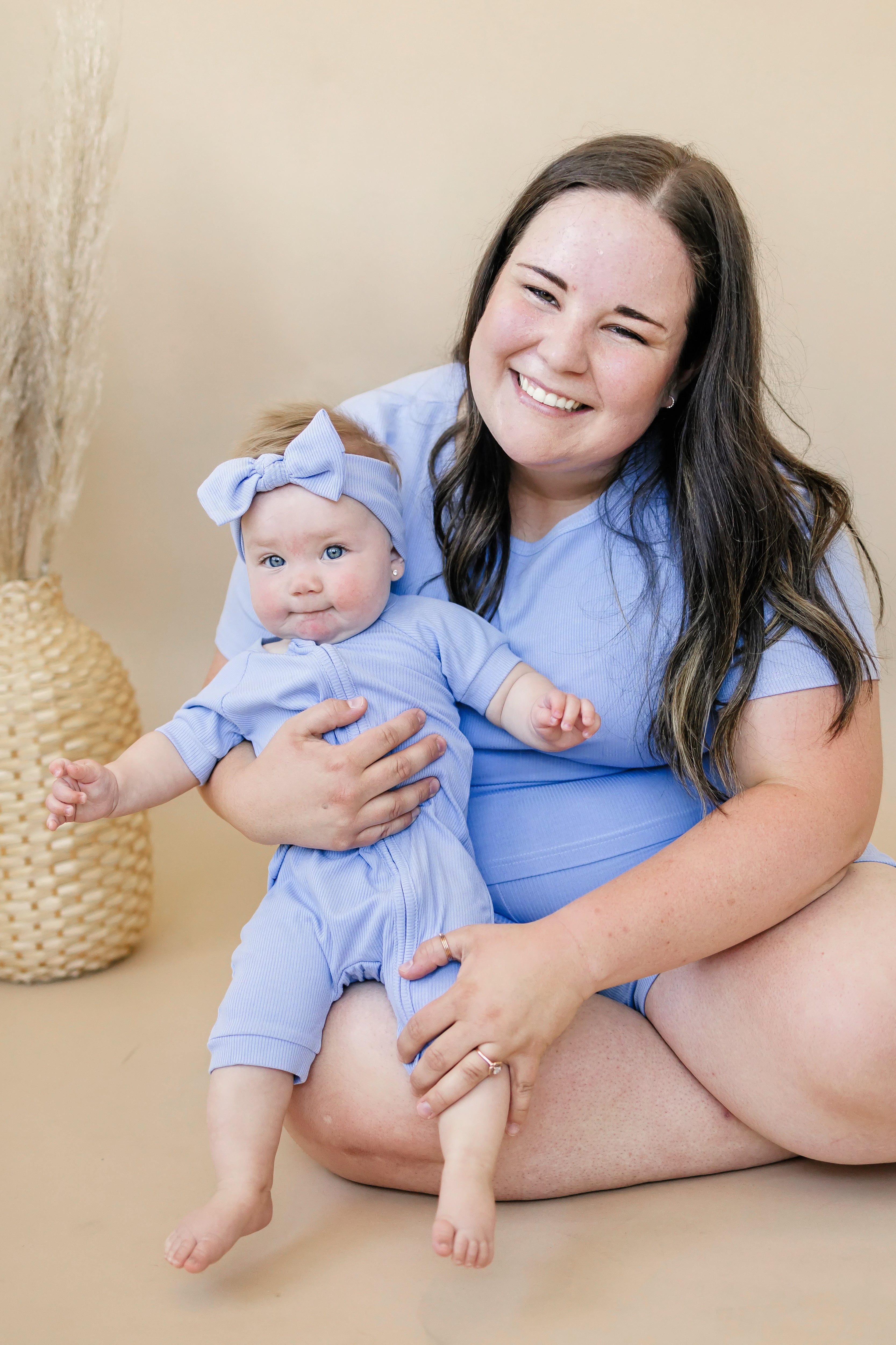 Women's Ribbed Bamboo Pajama Top & Bottoms - Sold As Separates