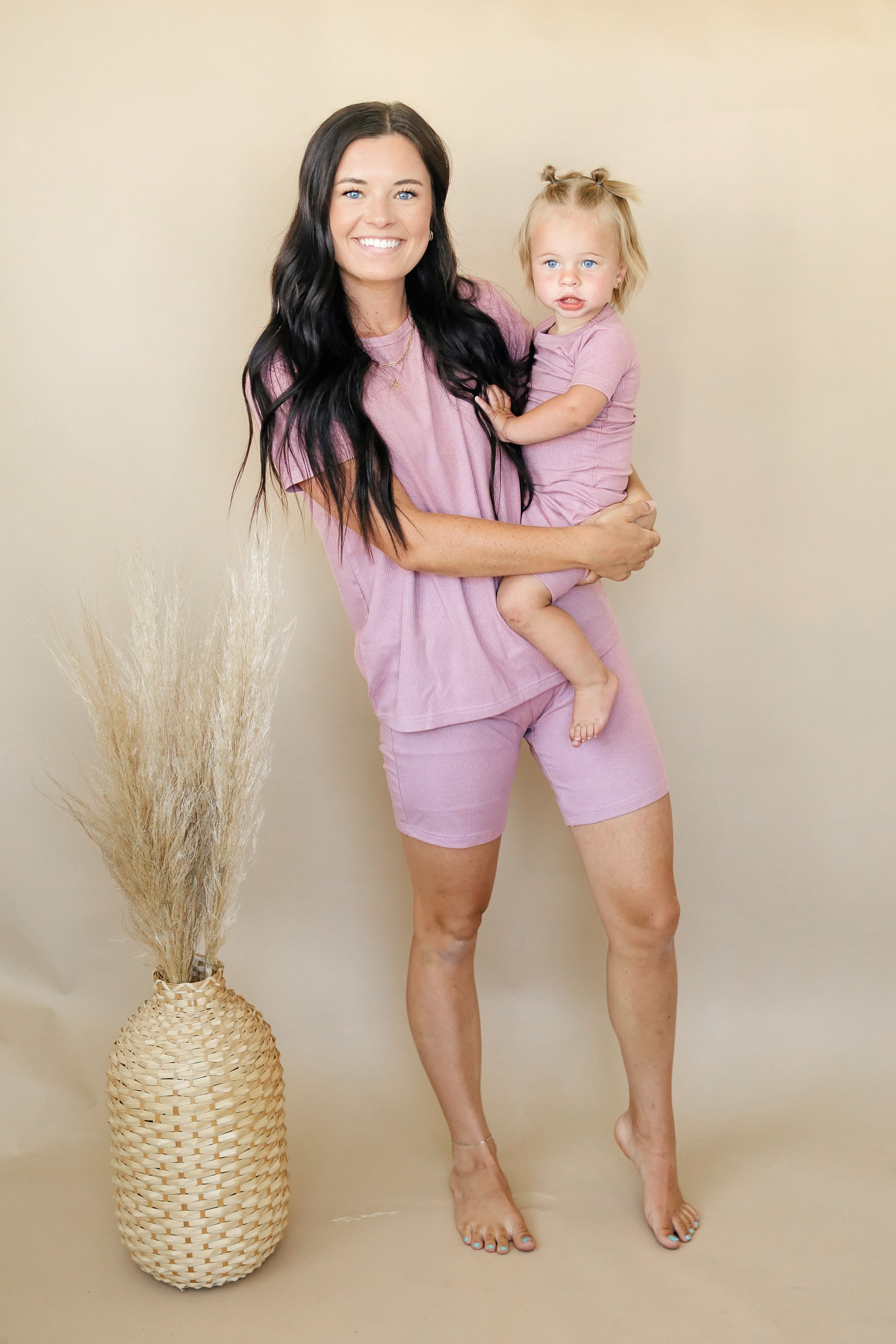 Women's Ribbed Bamboo Pajama Top & Bottoms - Sold As Separates