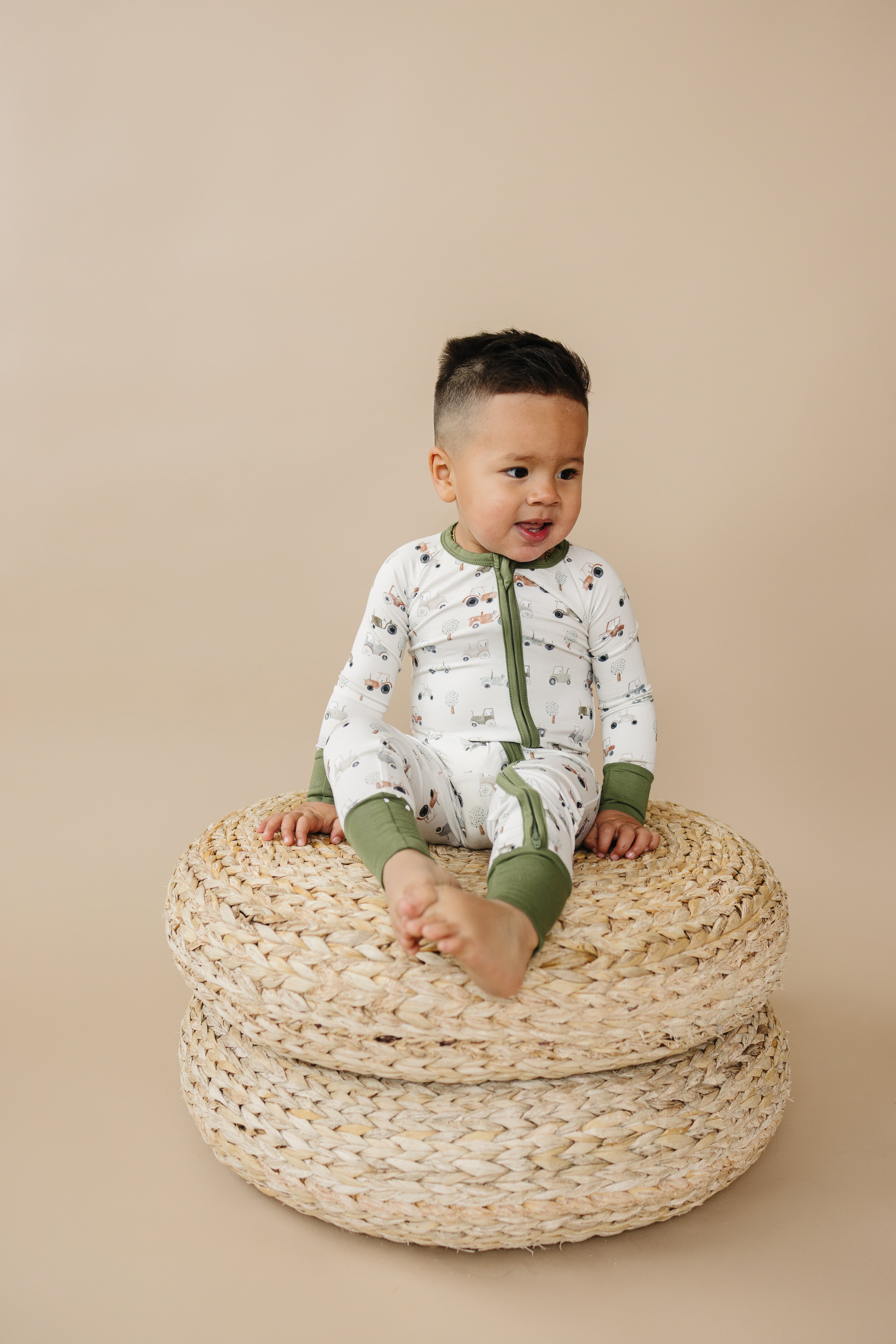 Tiny Tractors Bamboo Zippy Romper