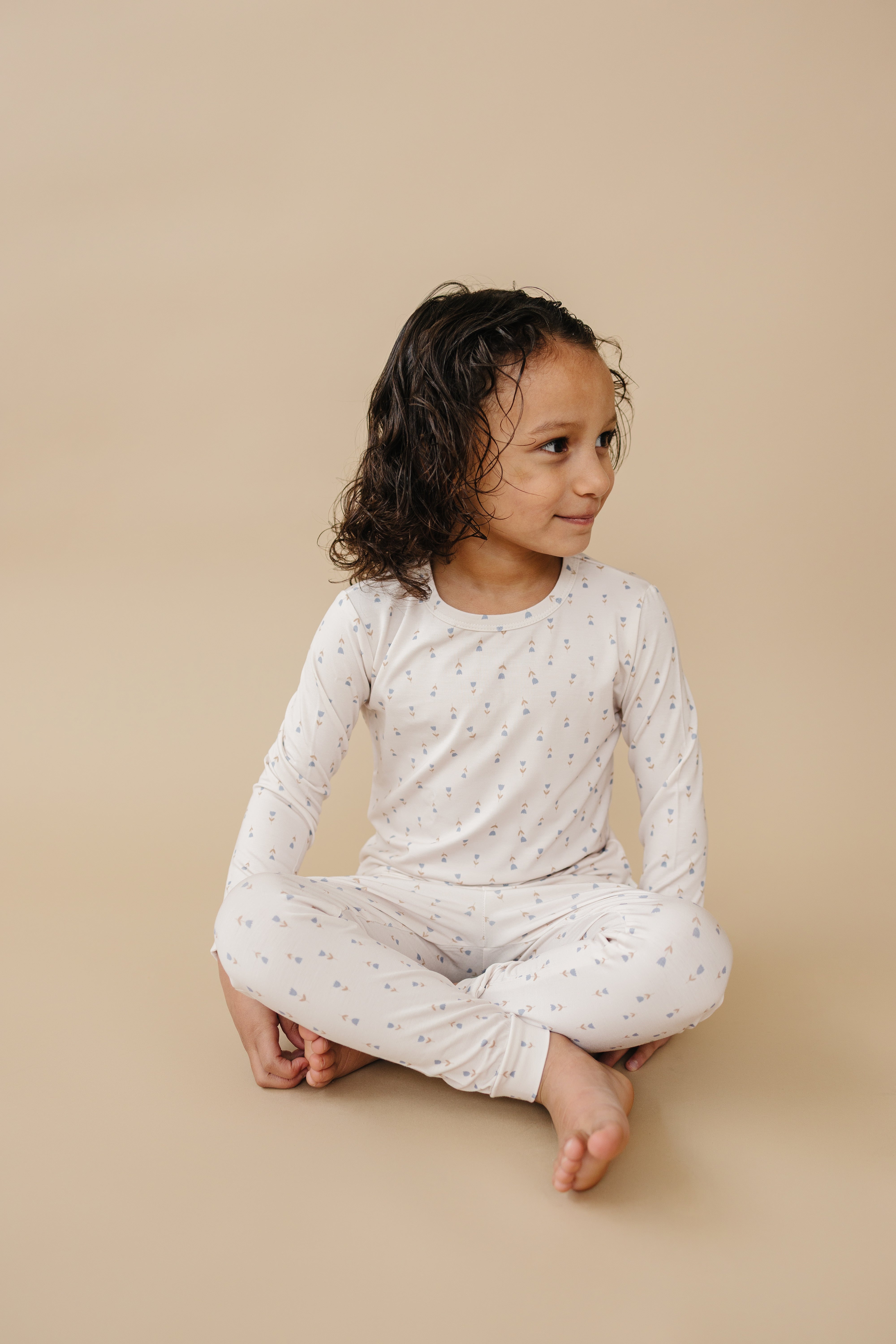 Tiny Tulips 2pc Bamboo Pajama Set