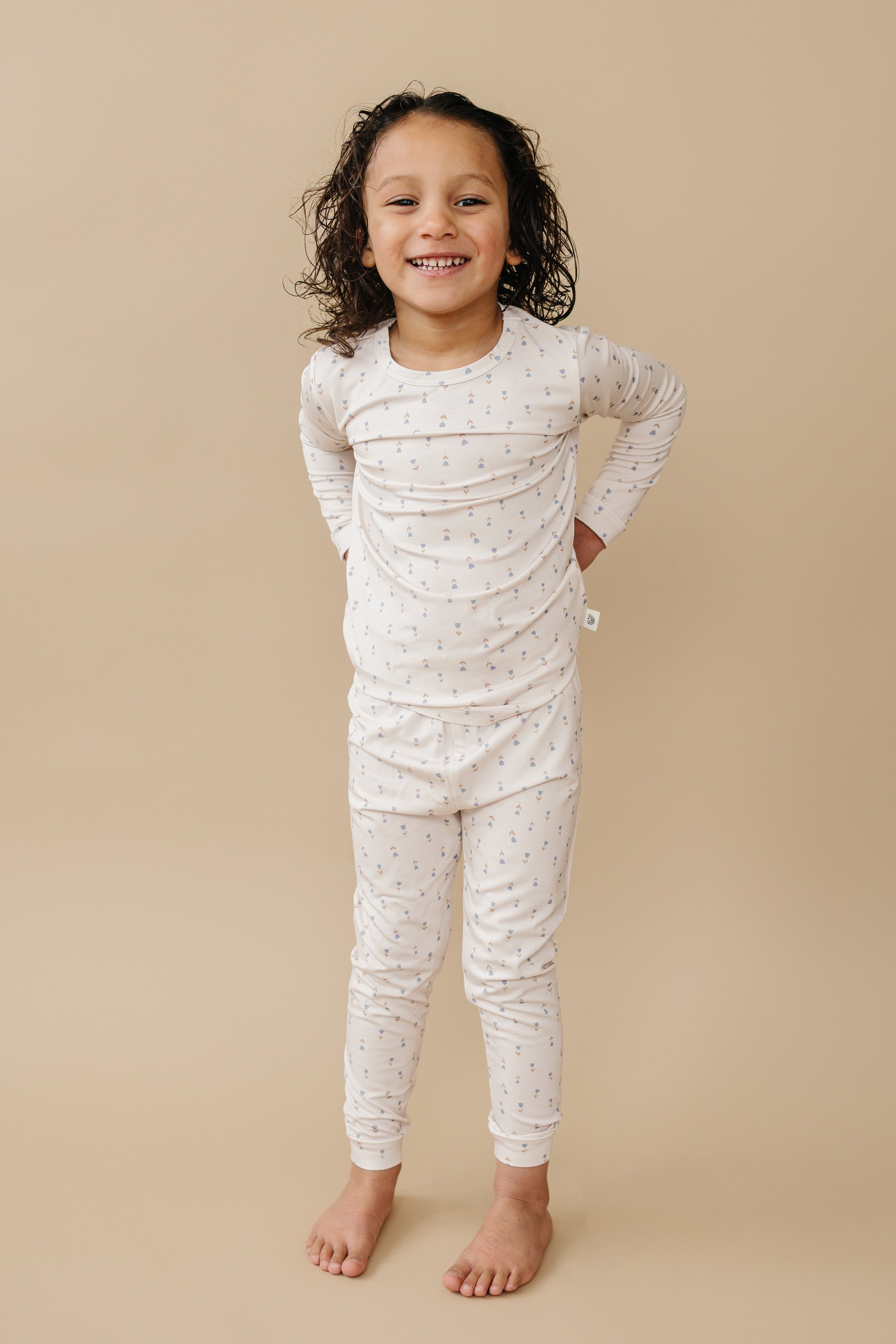 Tiny Tulips 2pc Bamboo Pajama Set