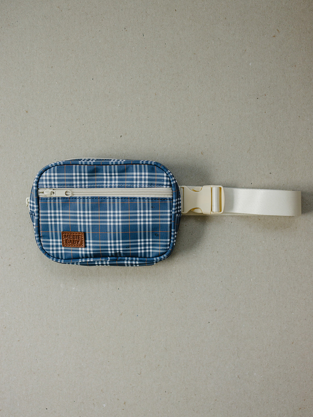 Navy Plaid Mini Fanny Pack