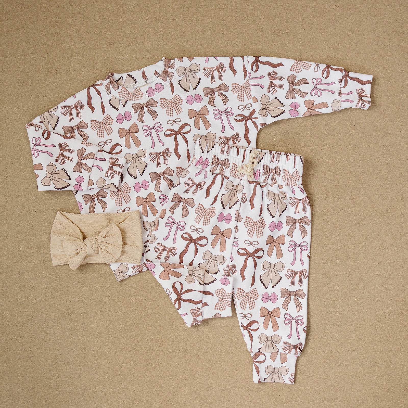 Jogger Set | Mocha Bows