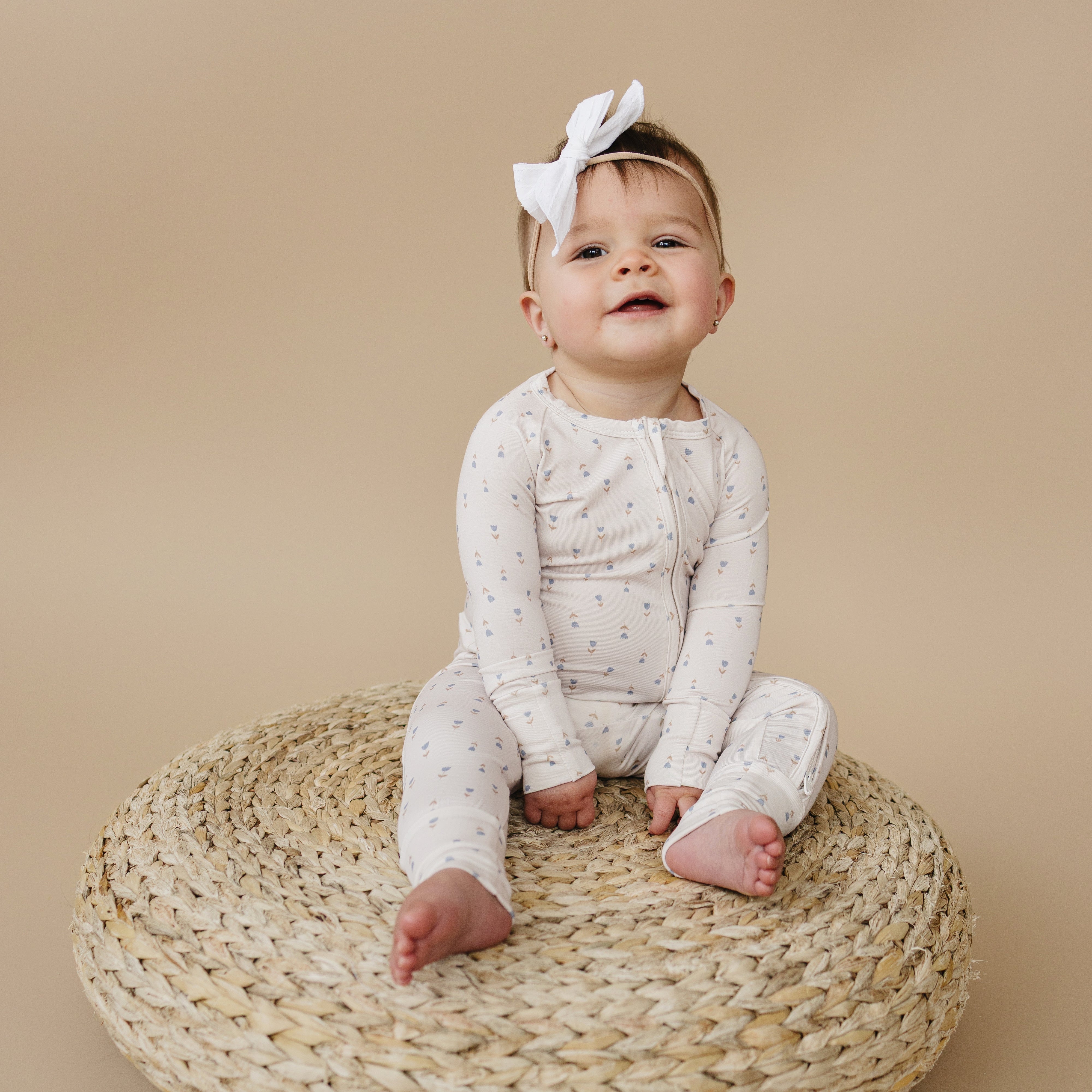 Tiny Tulips Bamboo Zippy Romper