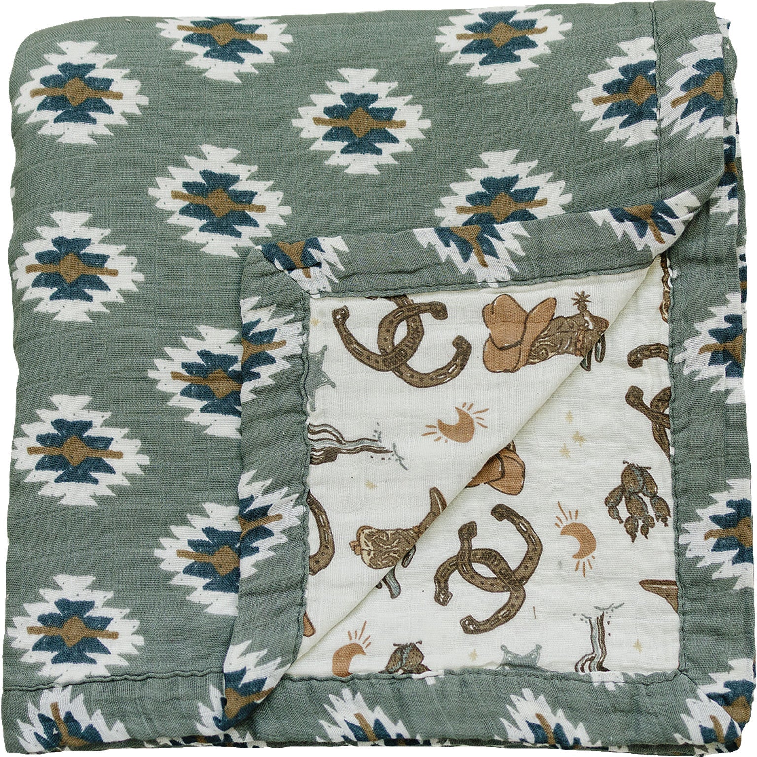 Southwest Aztec + Outlaw Cowboy Muslin Quilt
