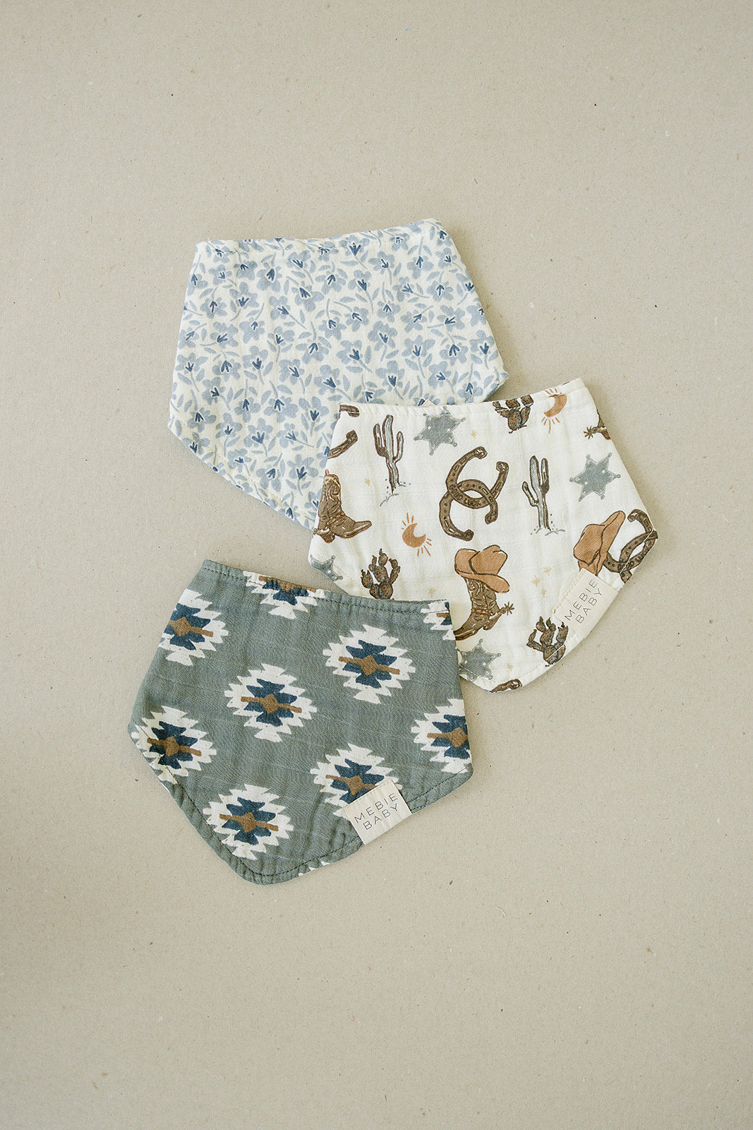 Blue Blossom Classic Muslin Bib